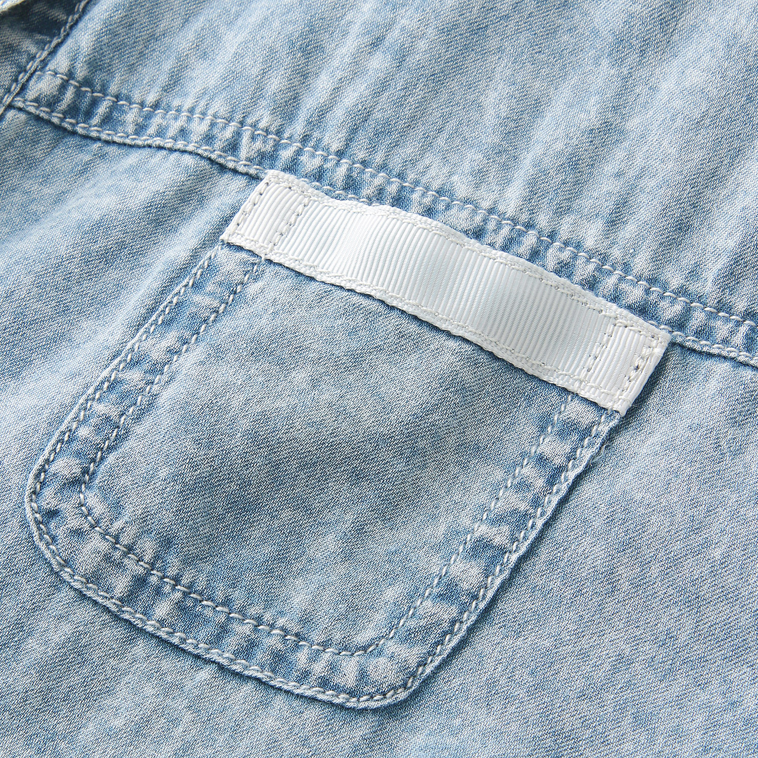 ウォッシュデニムブラウス - 画像5