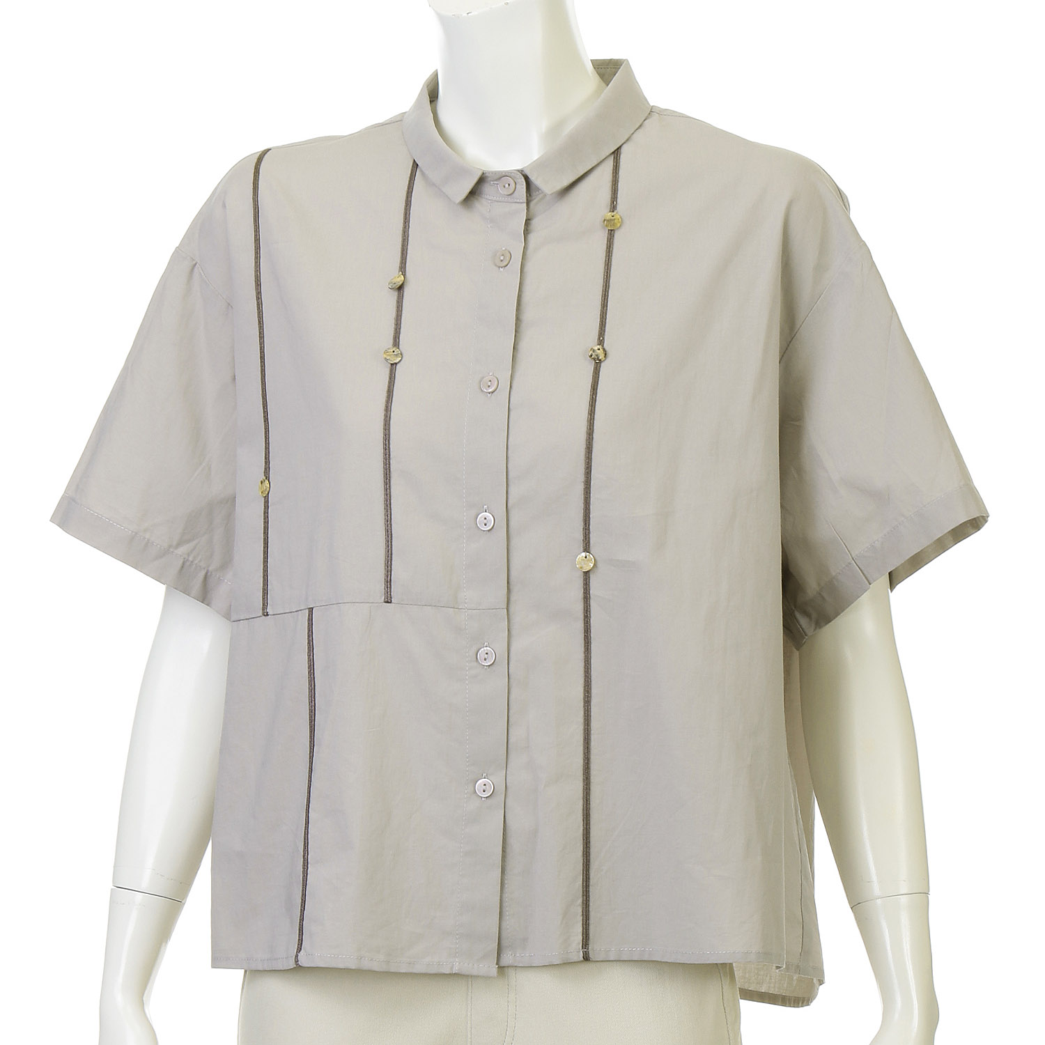 飾りパーツブラウス - 画像1