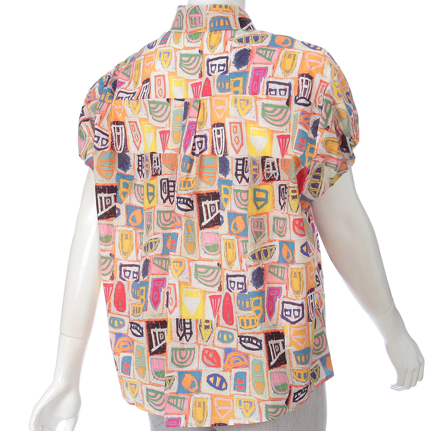 KhakiKoji 幾何学アートプリントシャツ - 画像2