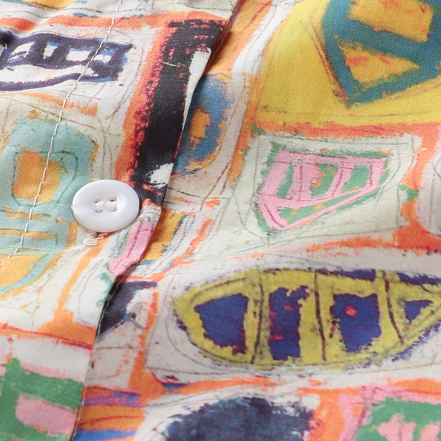 KhakiKoji 幾何学アートプリントシャツ - 画像3