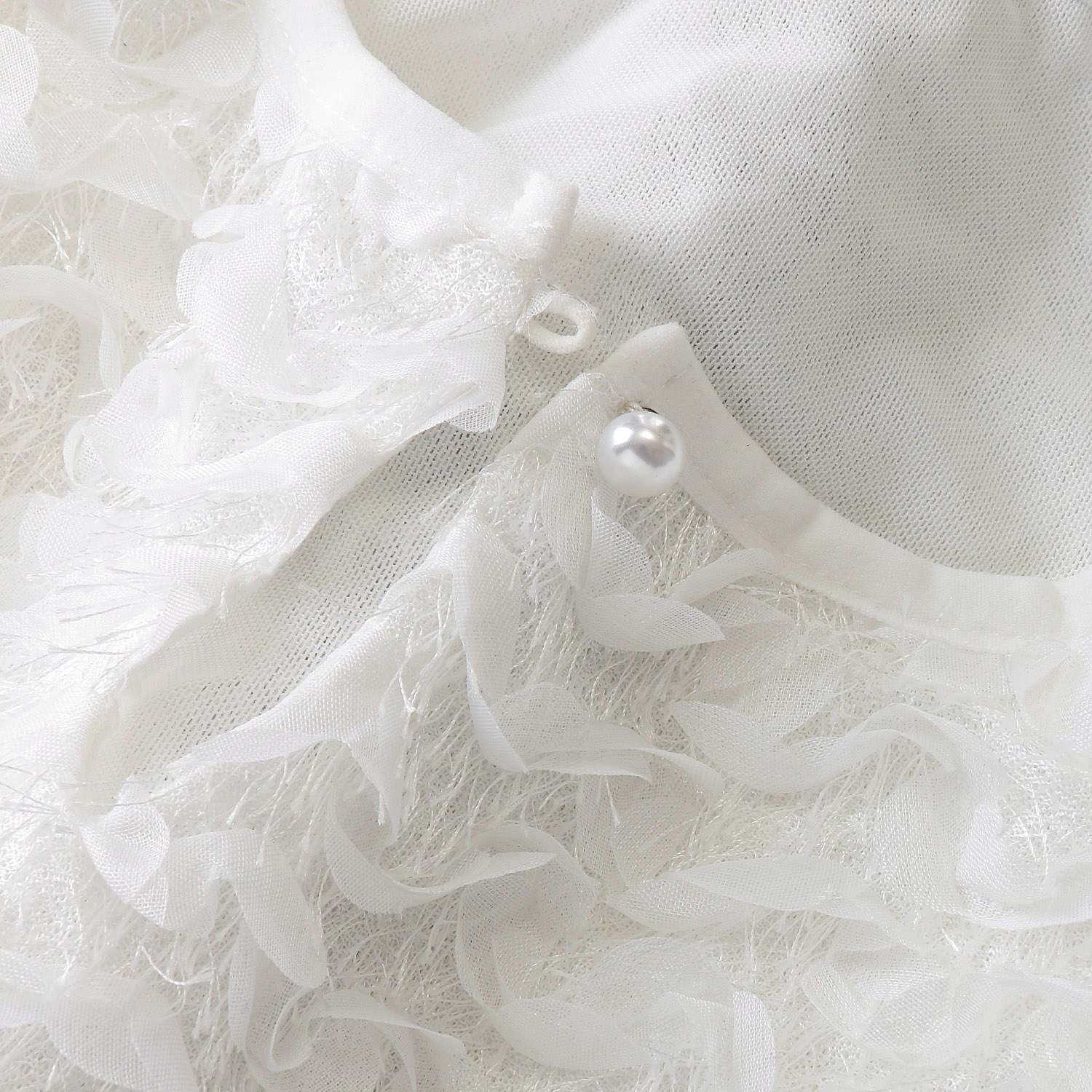 VERITE ペタルフリンジ半袖プルオーバー - 画像3