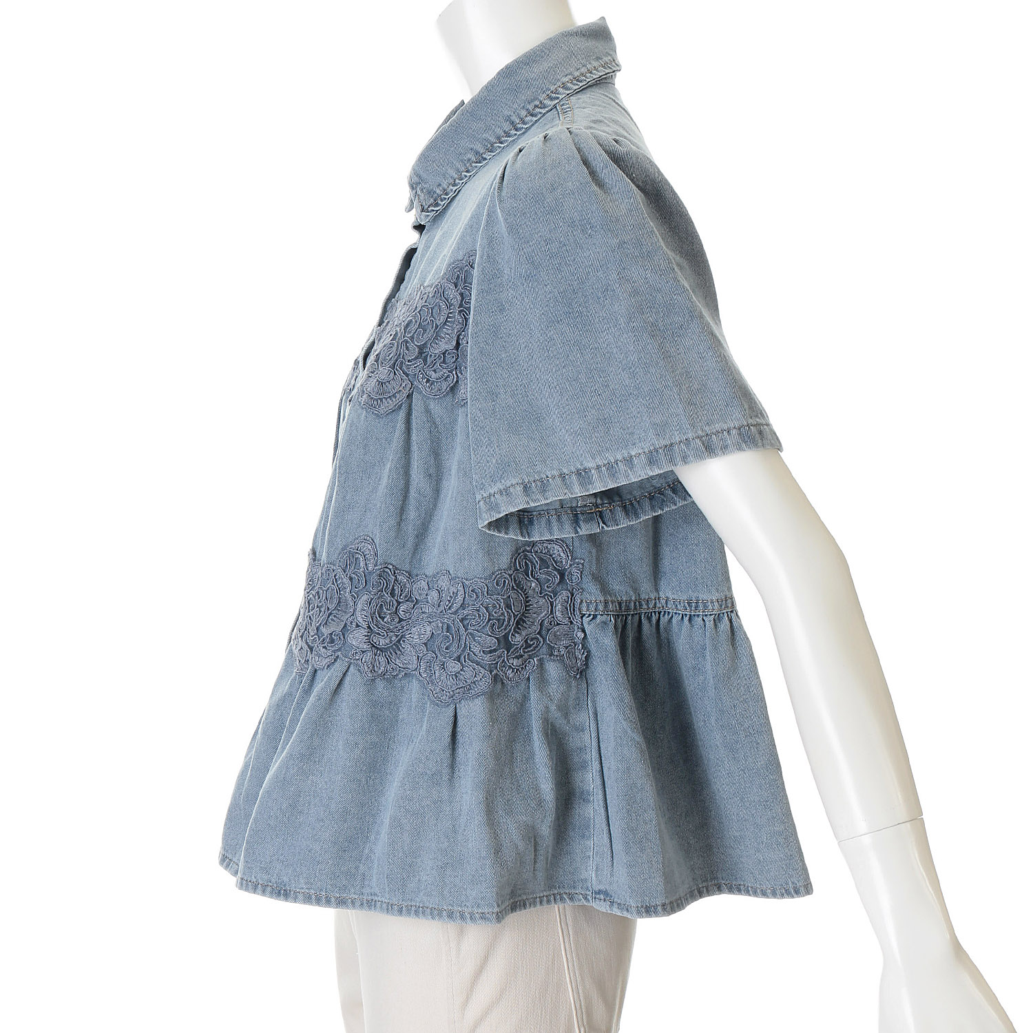 VERITE ティアードデニムブラウス - 画像2