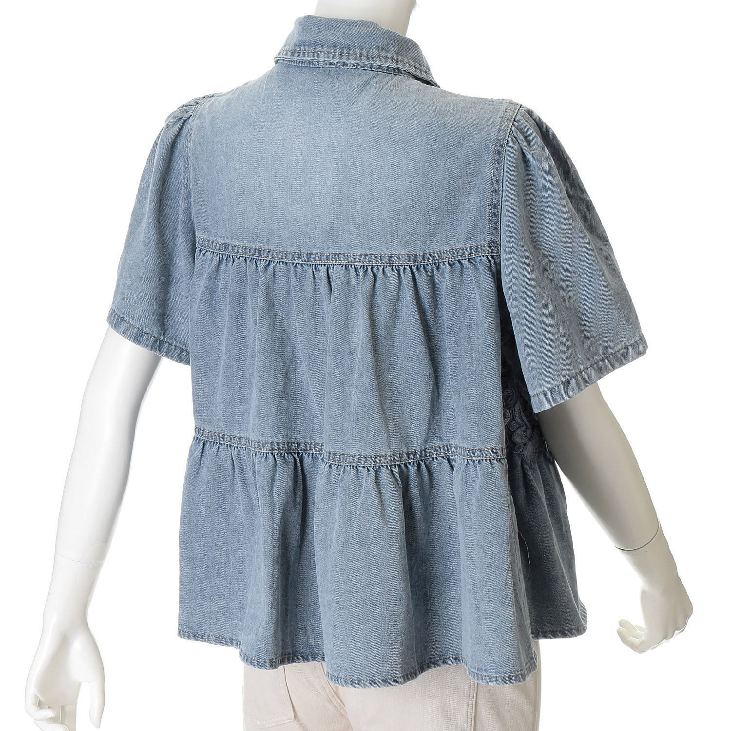 VERITE ティアードデニムブラウス - 画像3