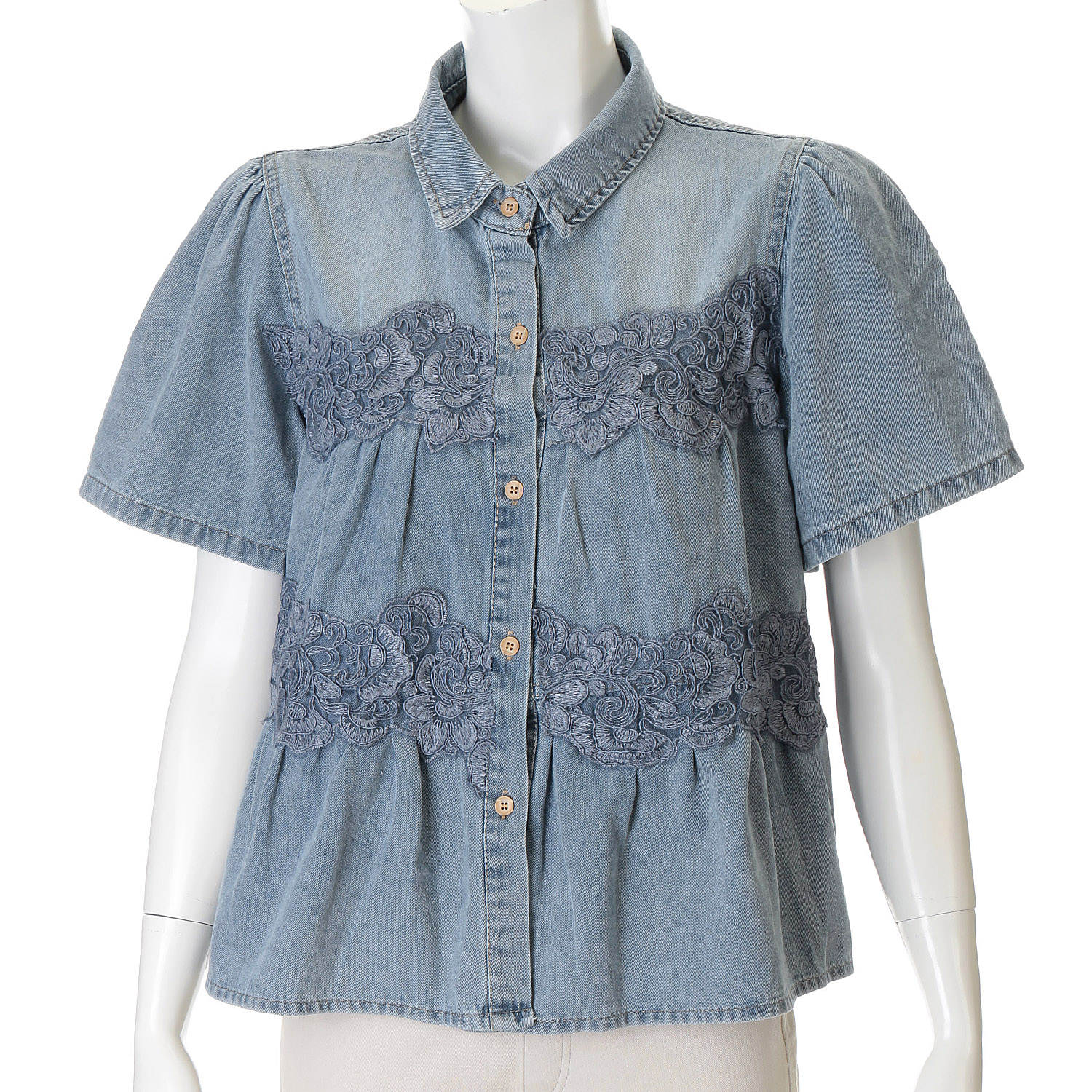 VERITE ティアードデニムブラウス - 画像1