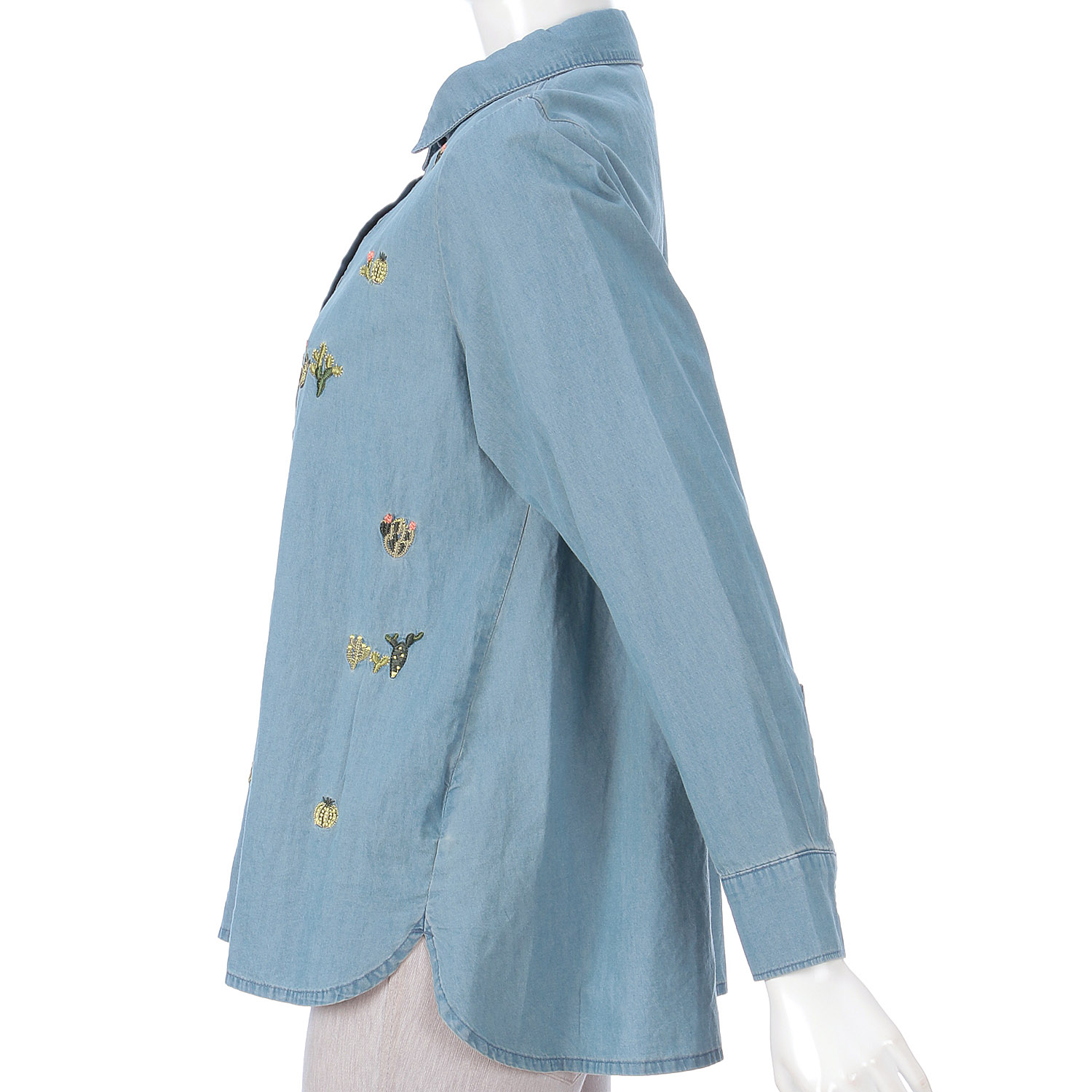 デニム刺繍BL（サボテン柄） - 画像2