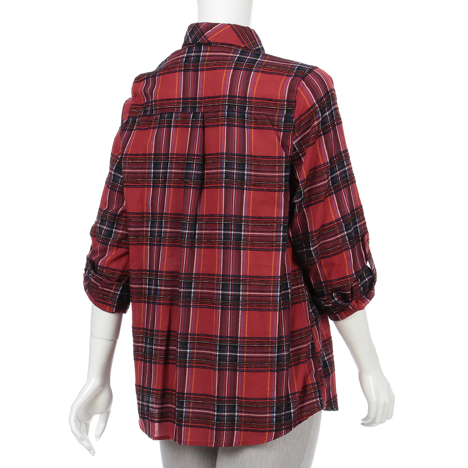 モールチェックブラウス - 画像3