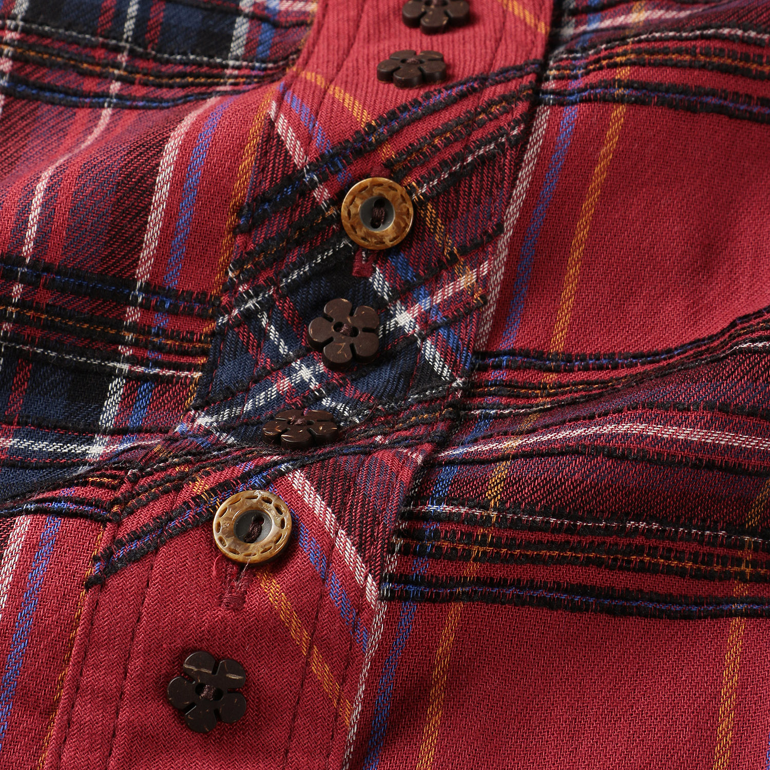 モールチェックブラウス - 画像4