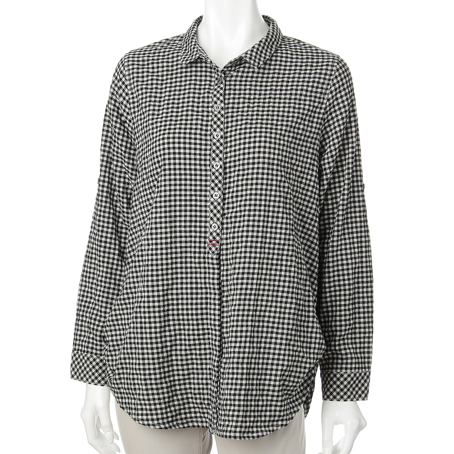 ギンガムチェックブラウス