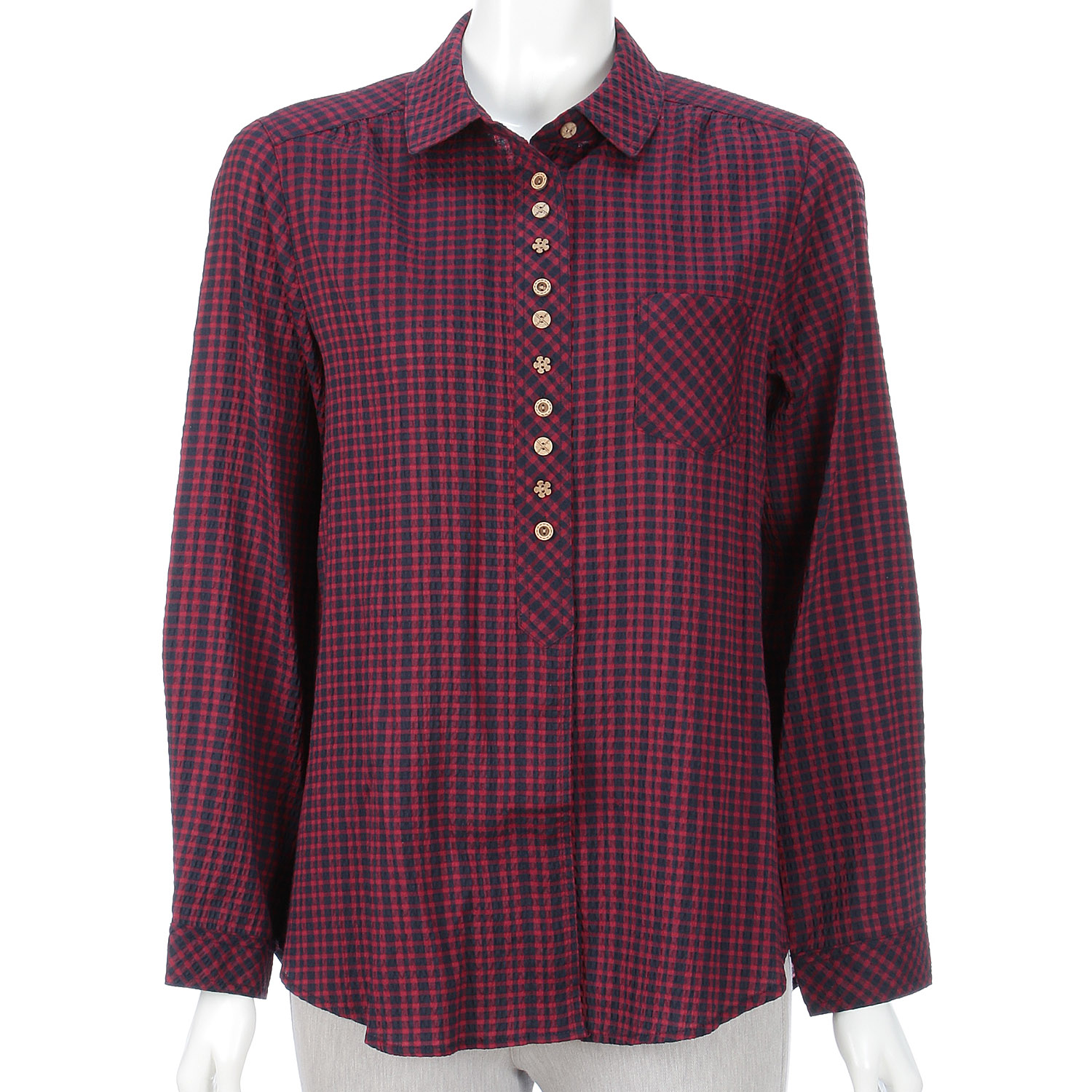 ギンガムブラウス - 画像1