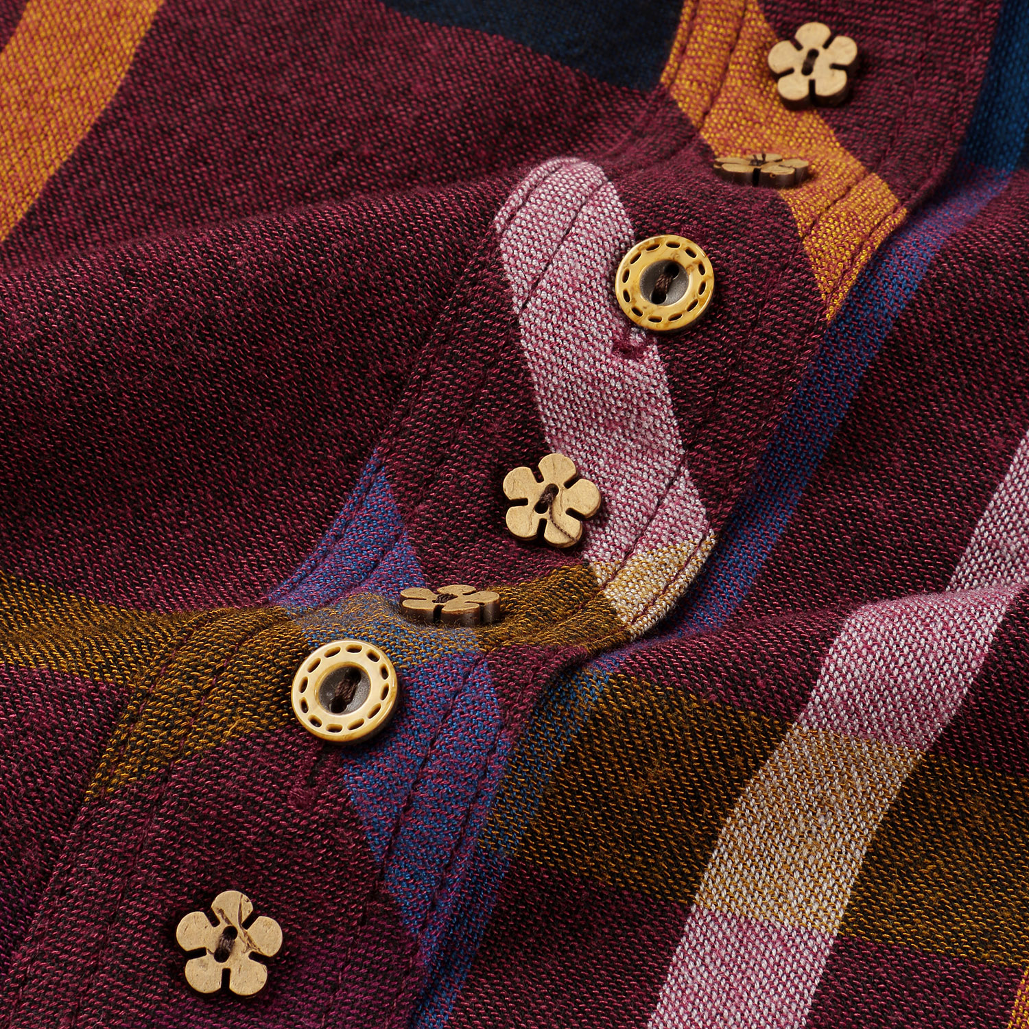 T／R先染め格子ブラウス - 画像3