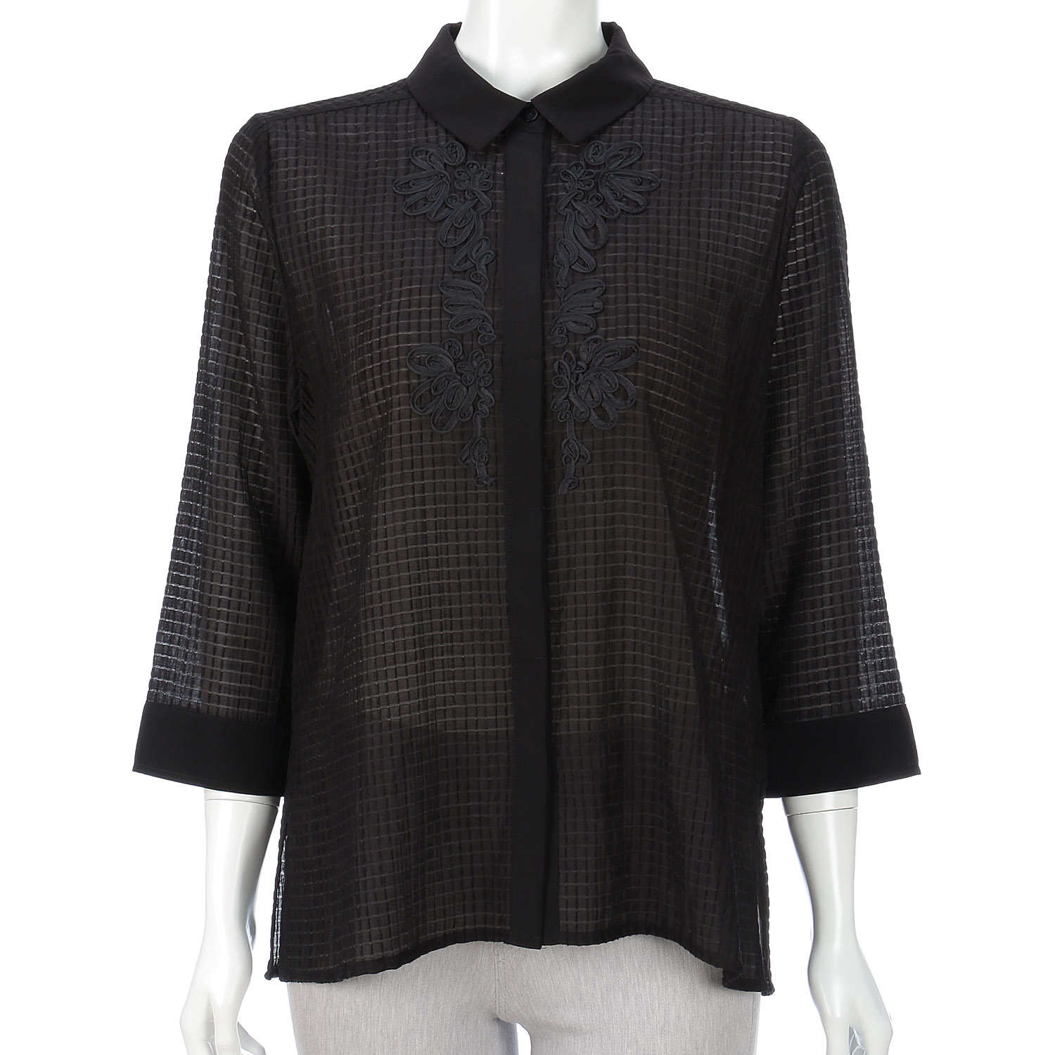 コード刺繍シャドーブラウス - 画像5