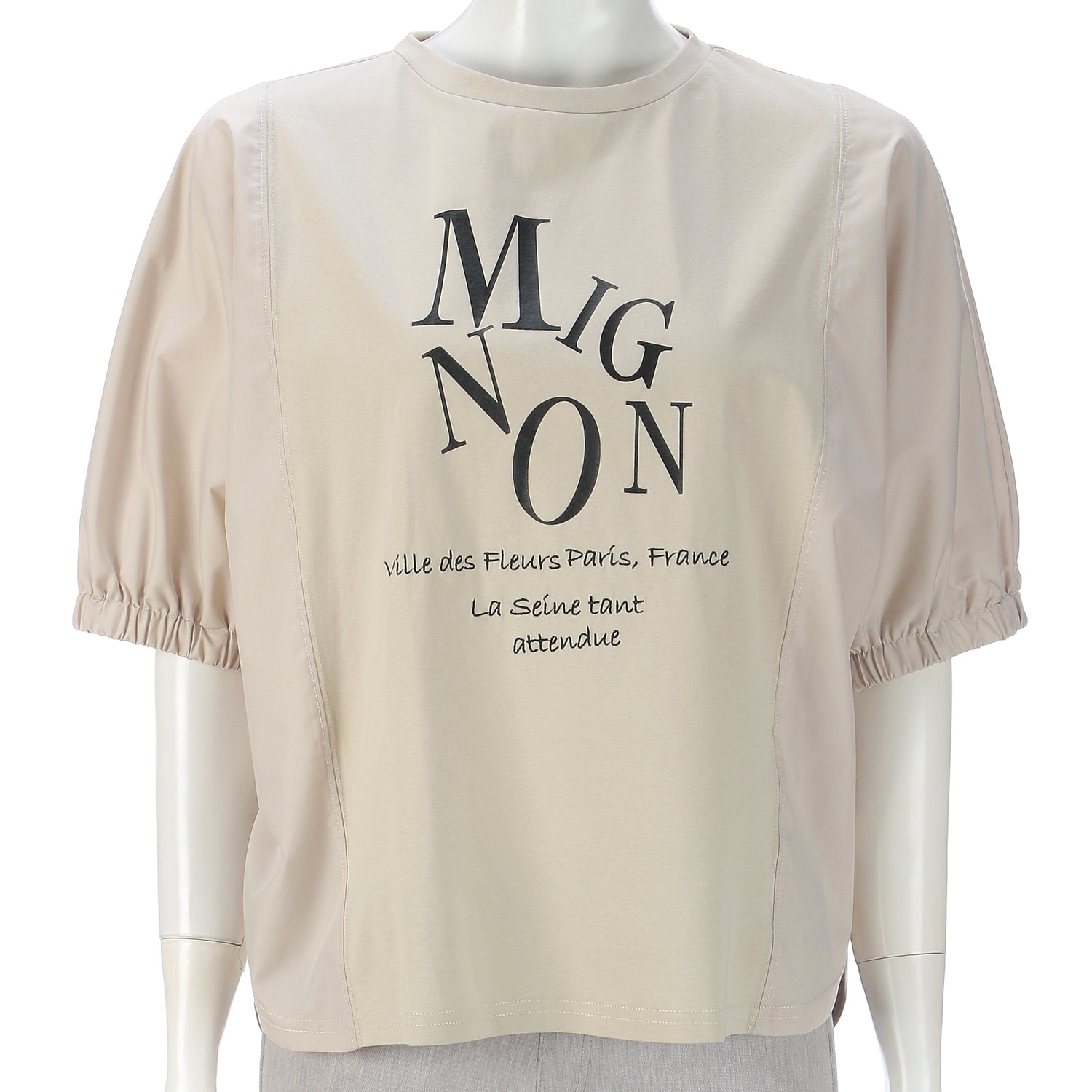 ロゴプリントアクセントバイカラープルオーバー - 画像11