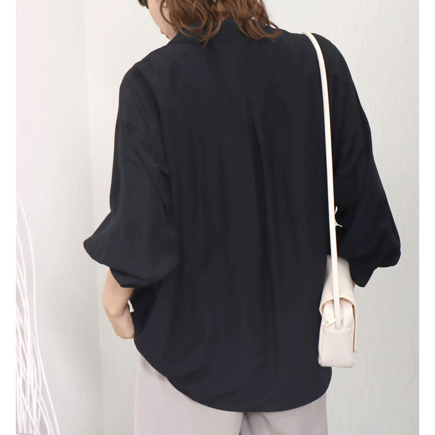 【お取寄せ】 マーブルワルツ とろみフランス綾 裾タックシャツ - 画像7