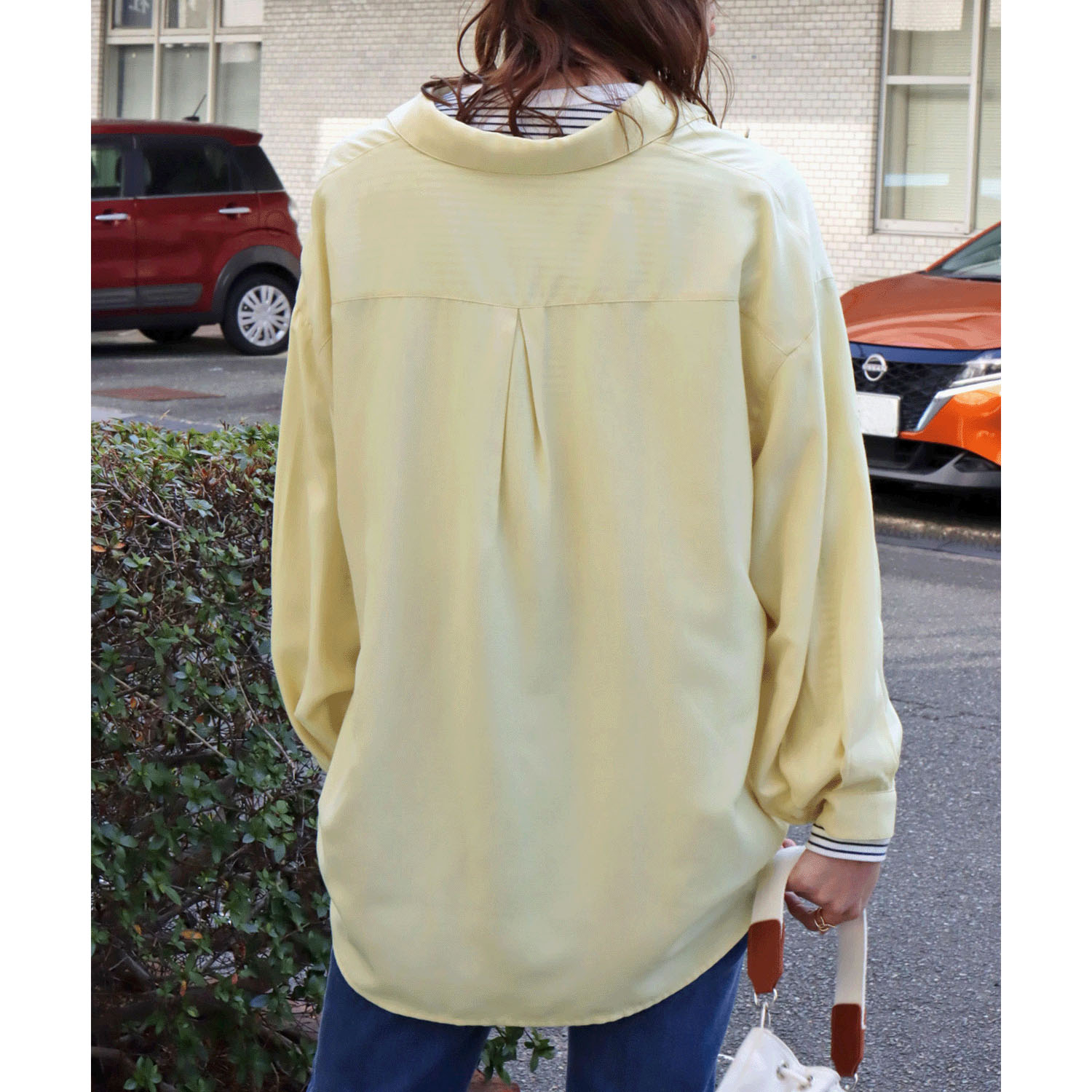 【お取寄せ】 マーブルワルツ とろみフランス綾 裾タックシャツ - 画像10