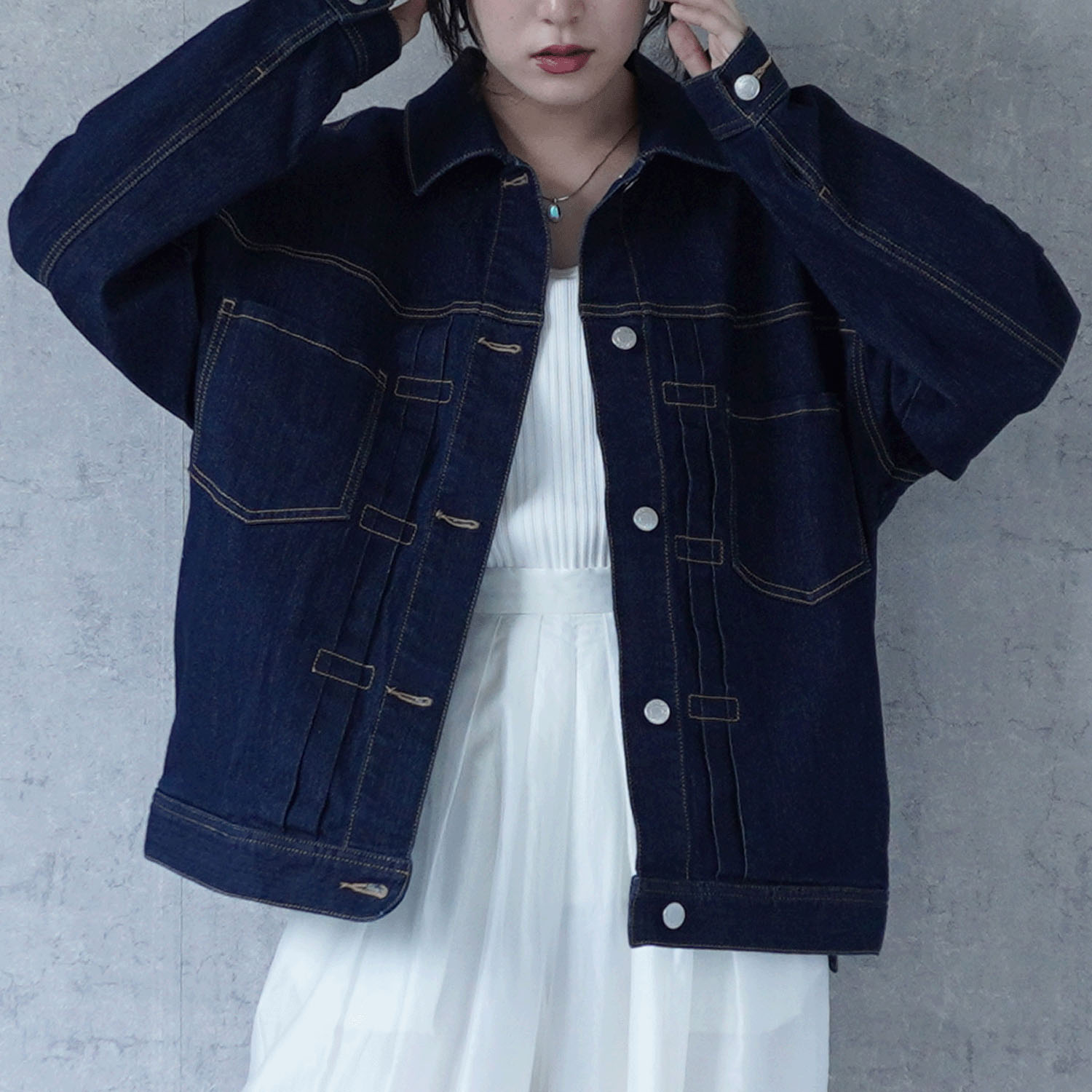 【ETONET限定】Emma ルーズデニムジャケット - 画像14