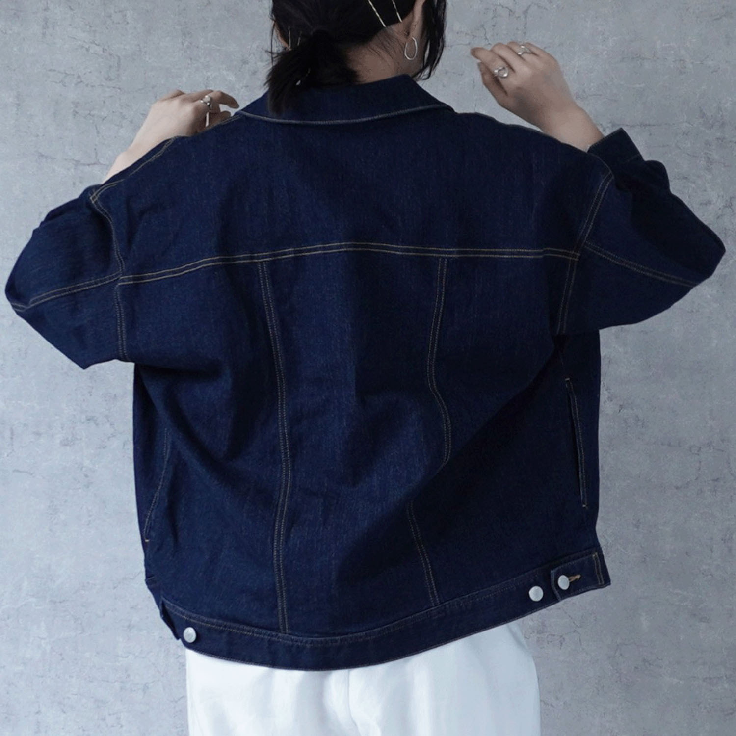 Emma ルーズデニムジャケット - 画像16