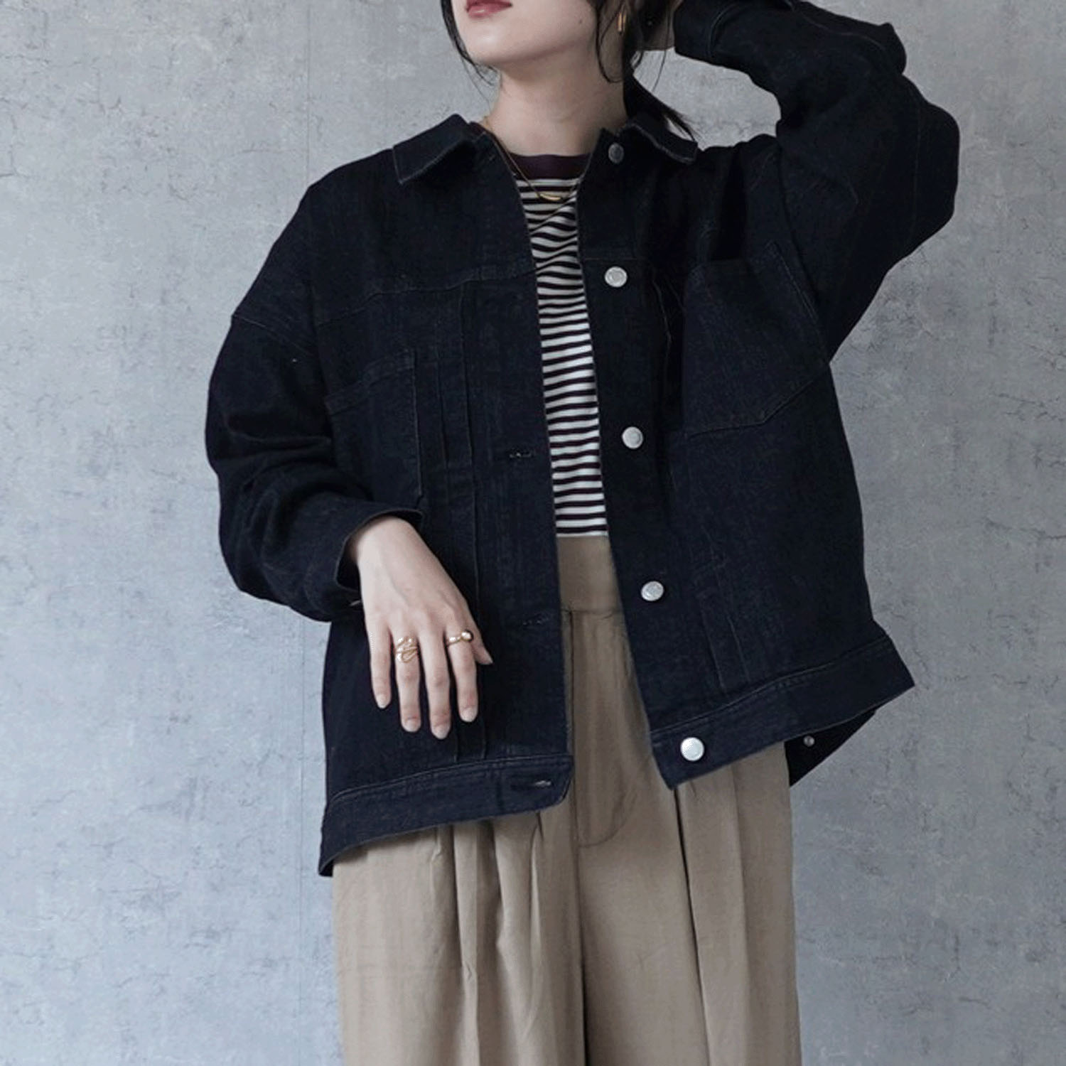 【ETONET限定】Emma ルーズデニムジャケット - 画像6