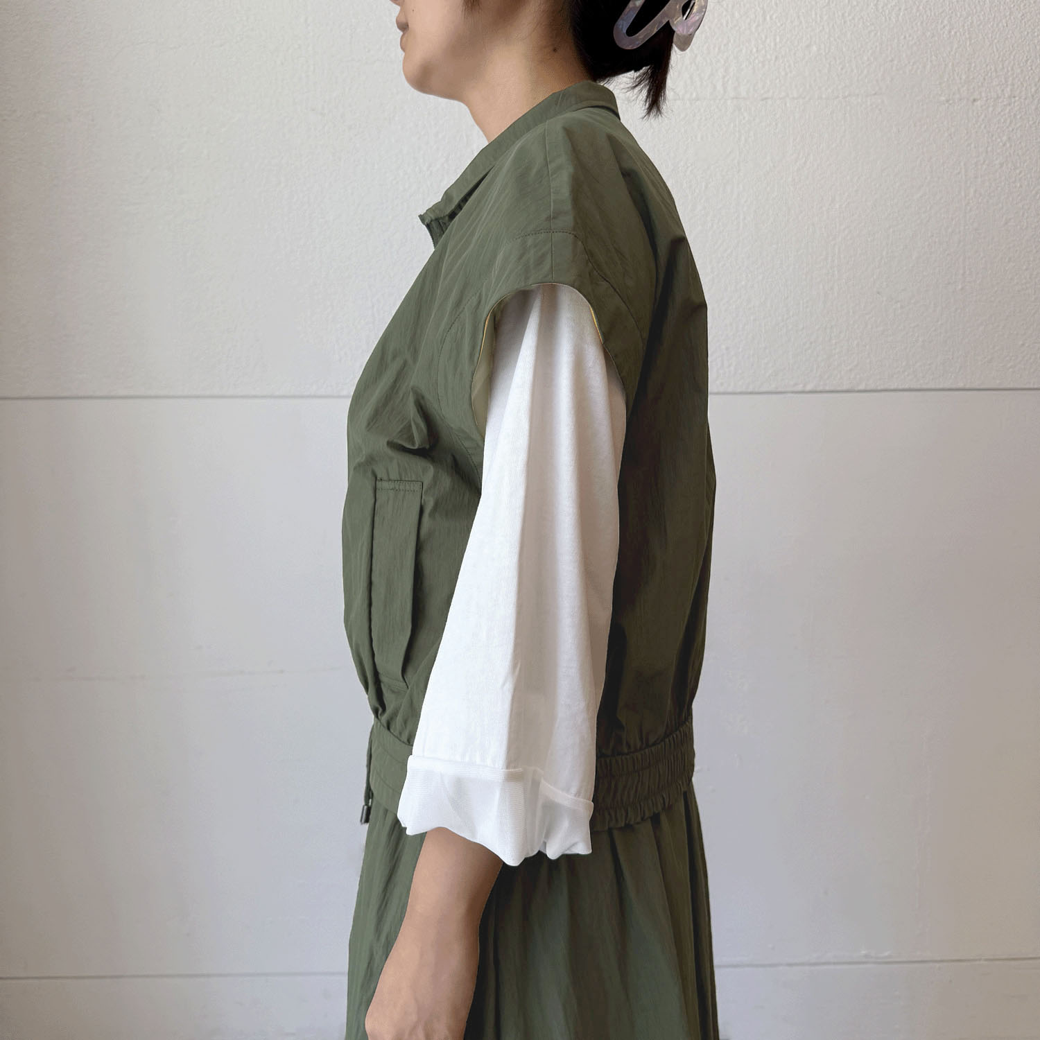 配色使いファスナーベスト - 画像4