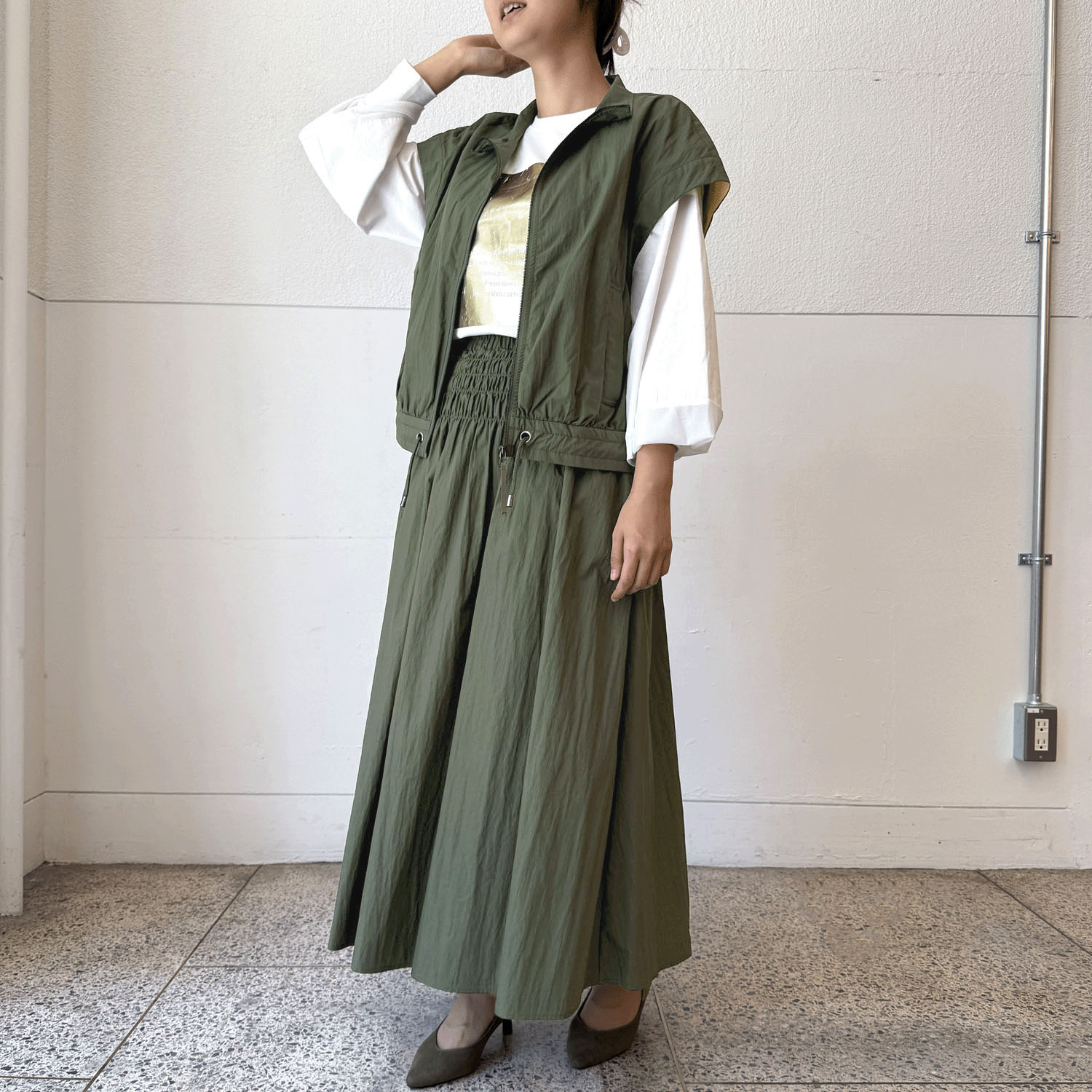 配色使いファスナーベスト - 画像6