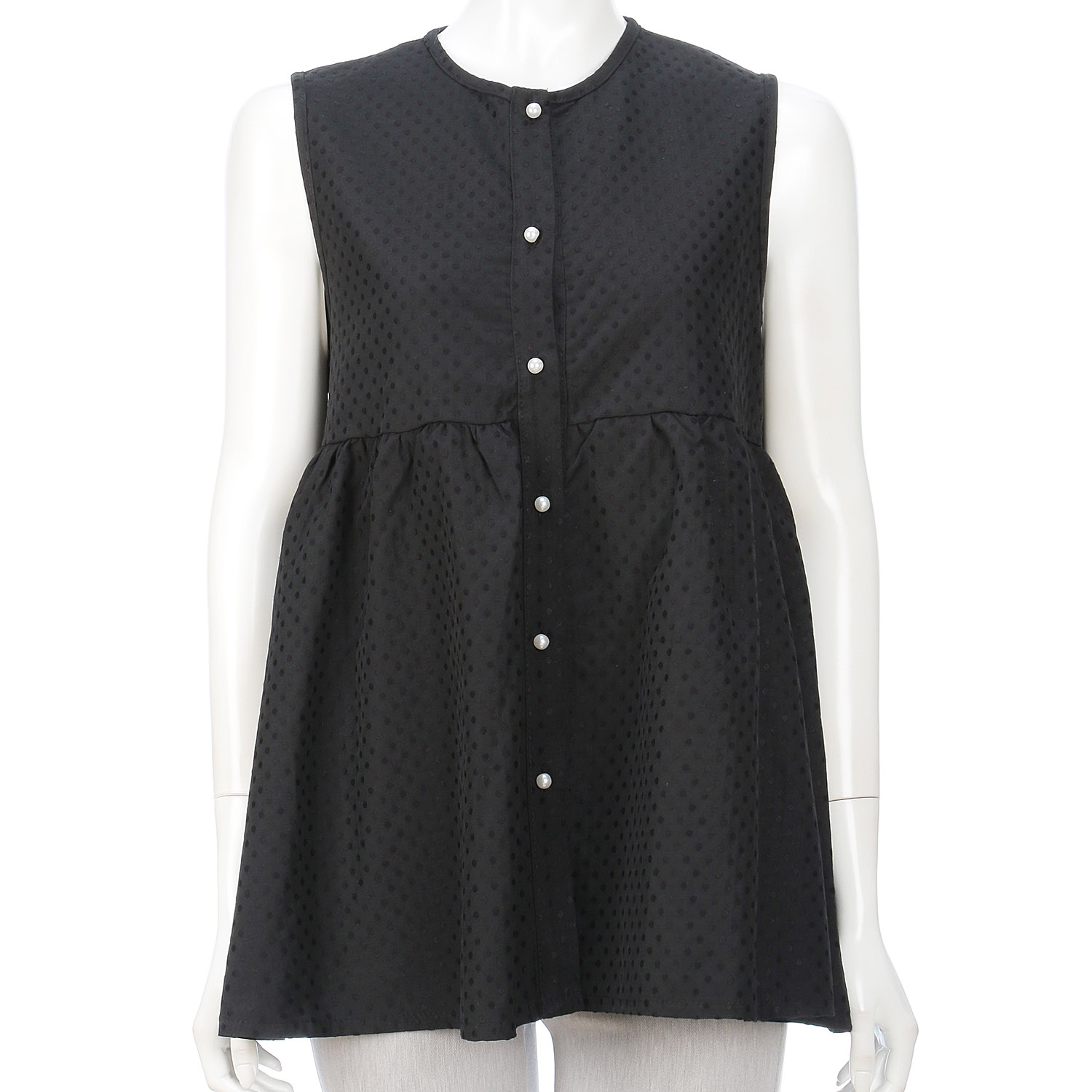 【Insta Live】ギャザーフレアベスト風ブラウス - 画像2