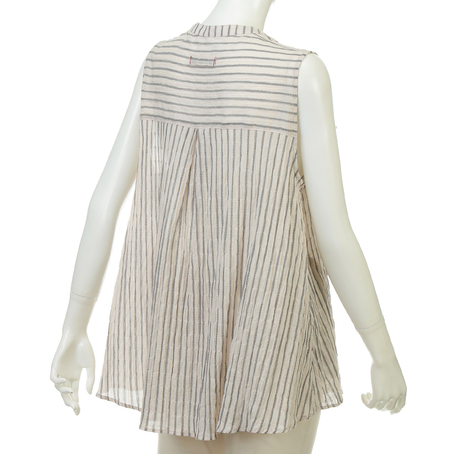 綿PUストライプベスト - 画像4