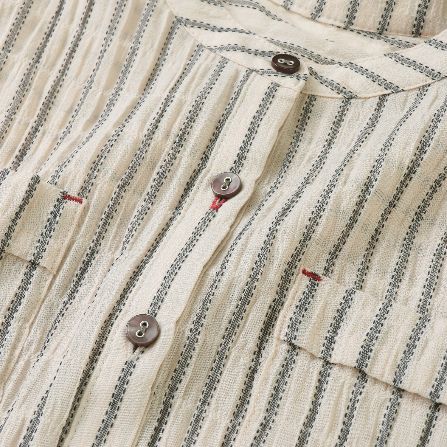 綿PUストライプベスト - 画像5