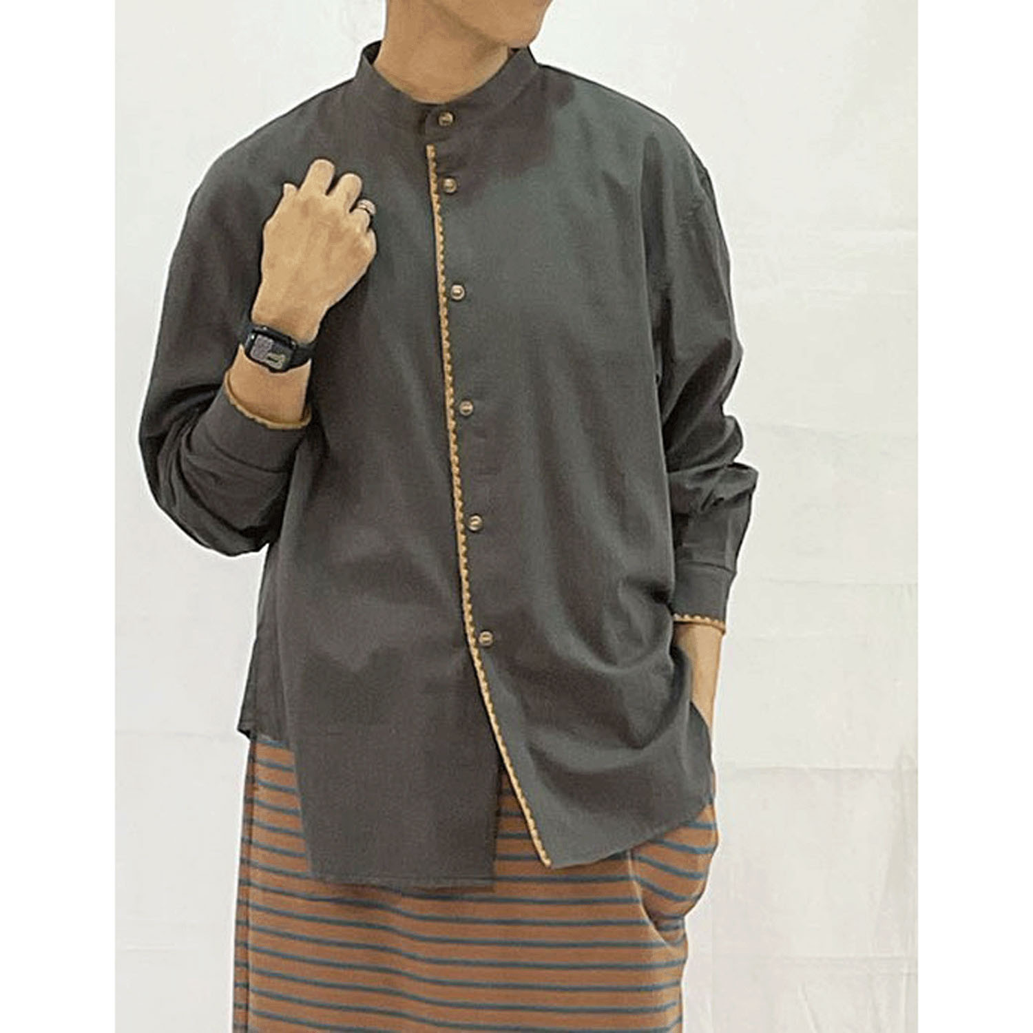 【Insta Live】GENTIL ブランケットステッチシャツ - 画像1