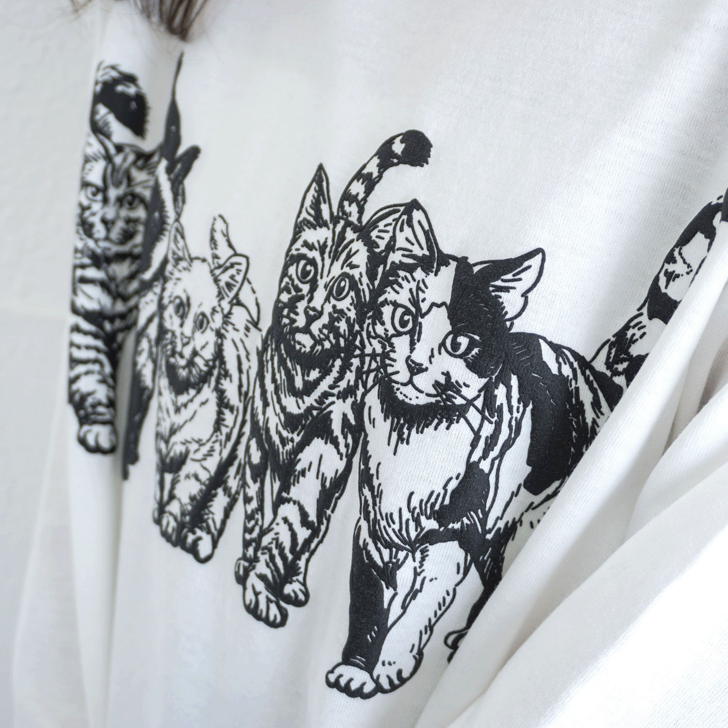 CORISCO Animal Village ネコ発泡プリントロンT - 画像5