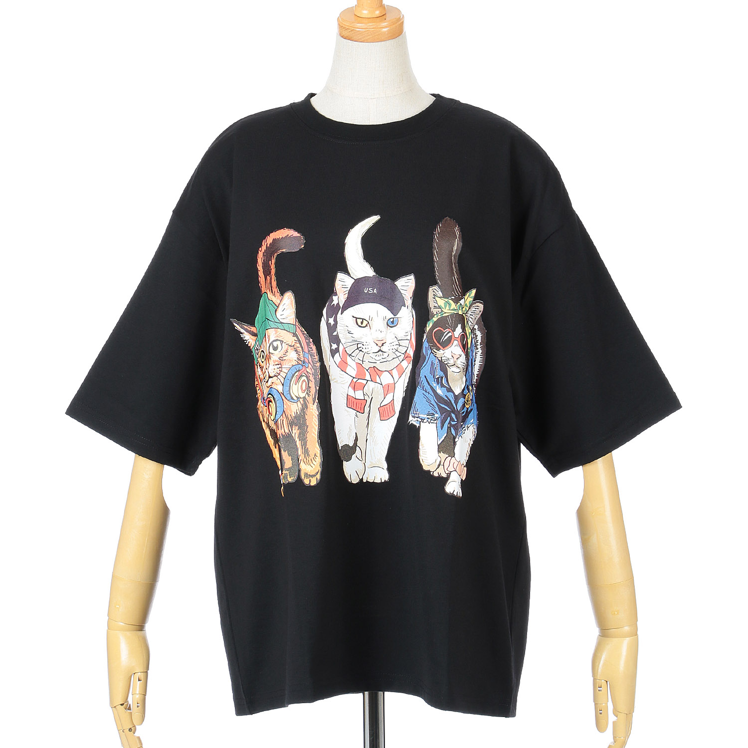 CORISCO Animal Village 前後プリントネコTシャツ - 画像23
