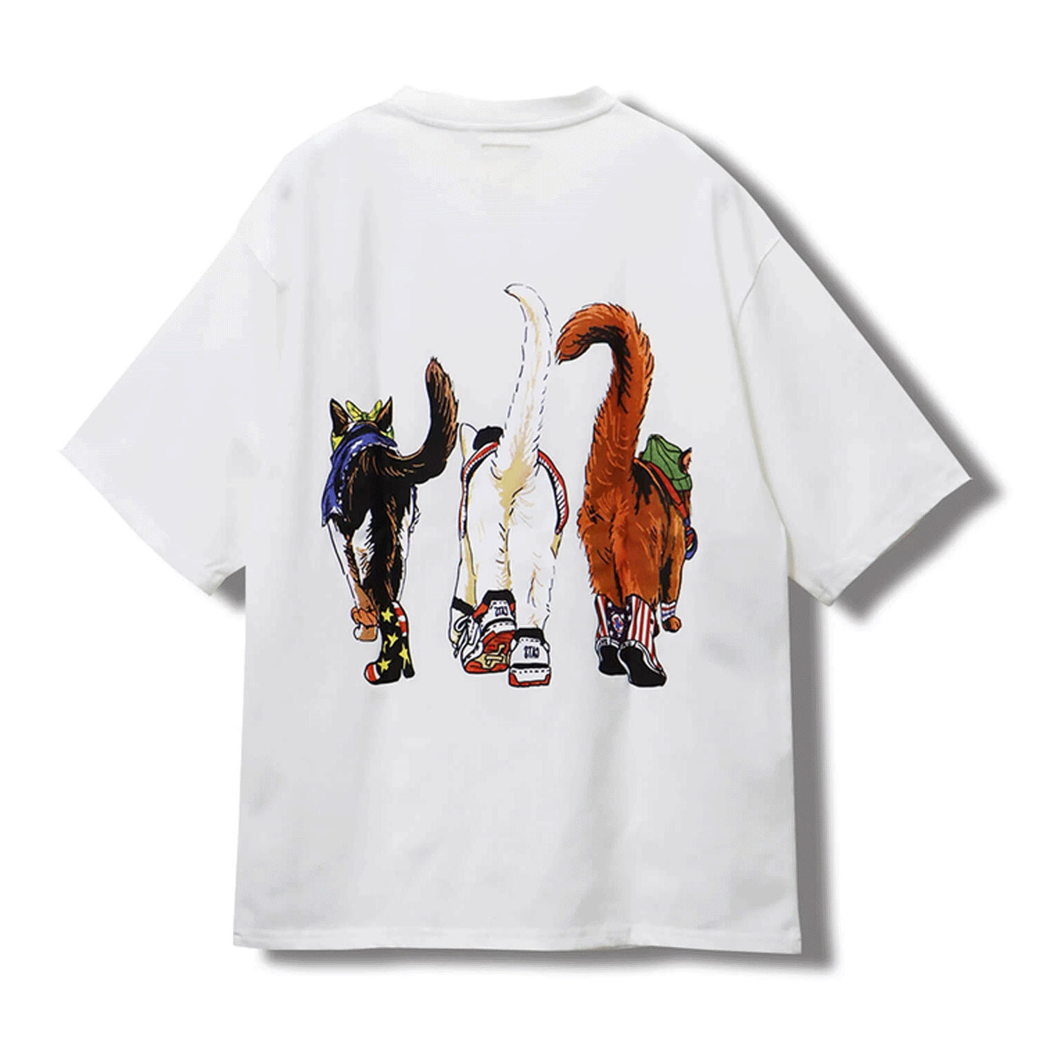 CORISCO Animal Village 前後プリントネコTシャツ - 画像5