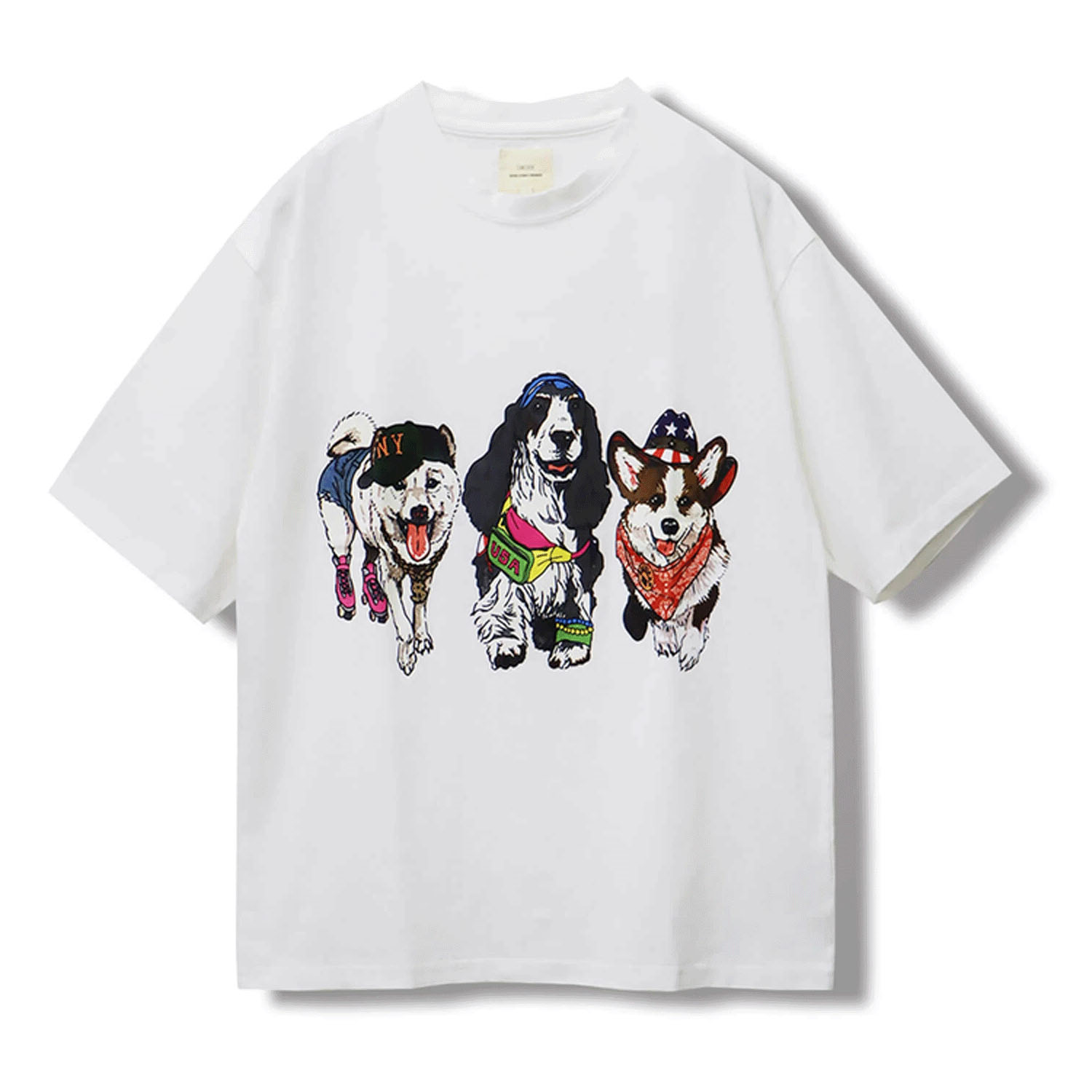 CORISCO Animal Village 前後プリントイヌTシャツ - 画像1