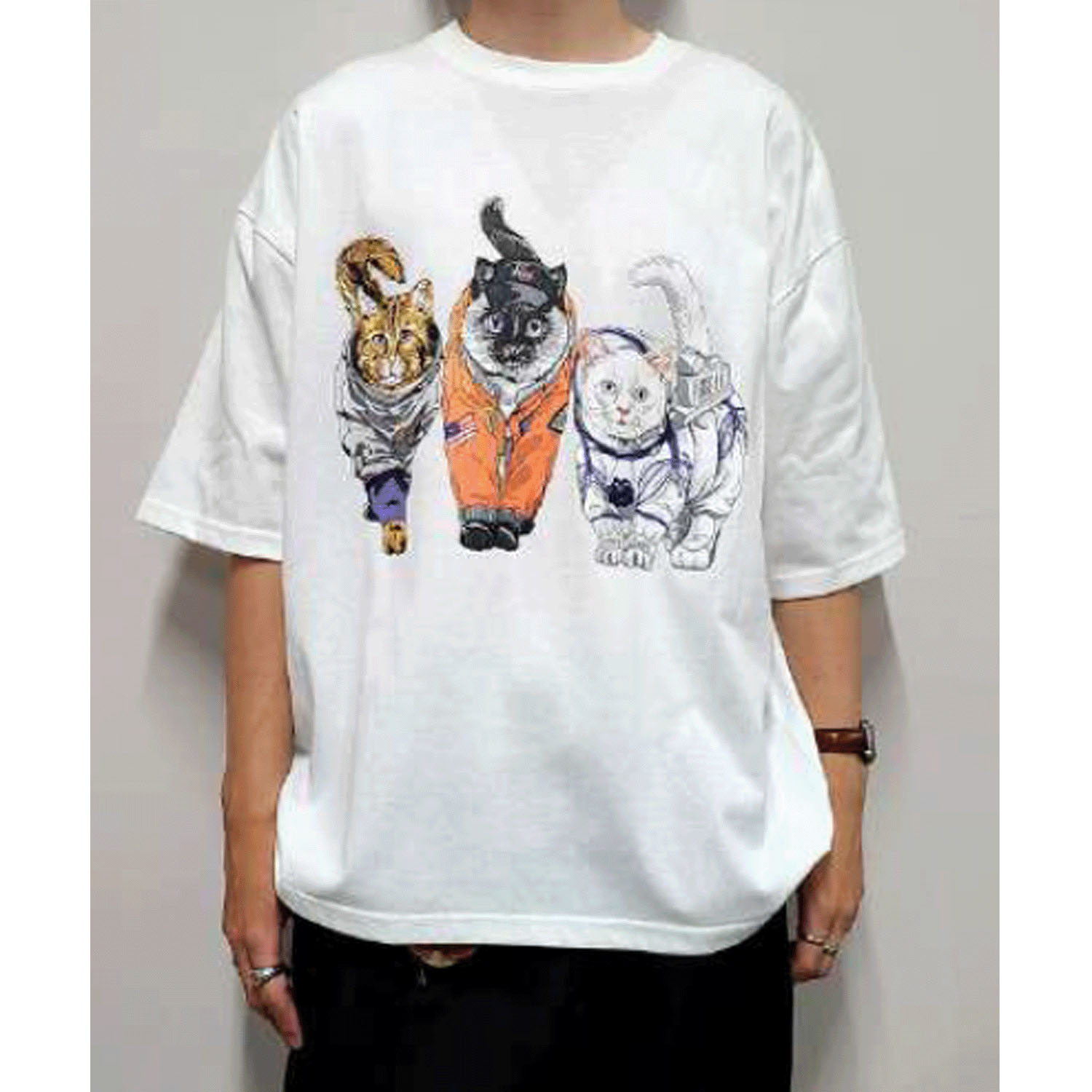 CORISCO Animal Village ネコTシャツ 宇宙 - 画像4
