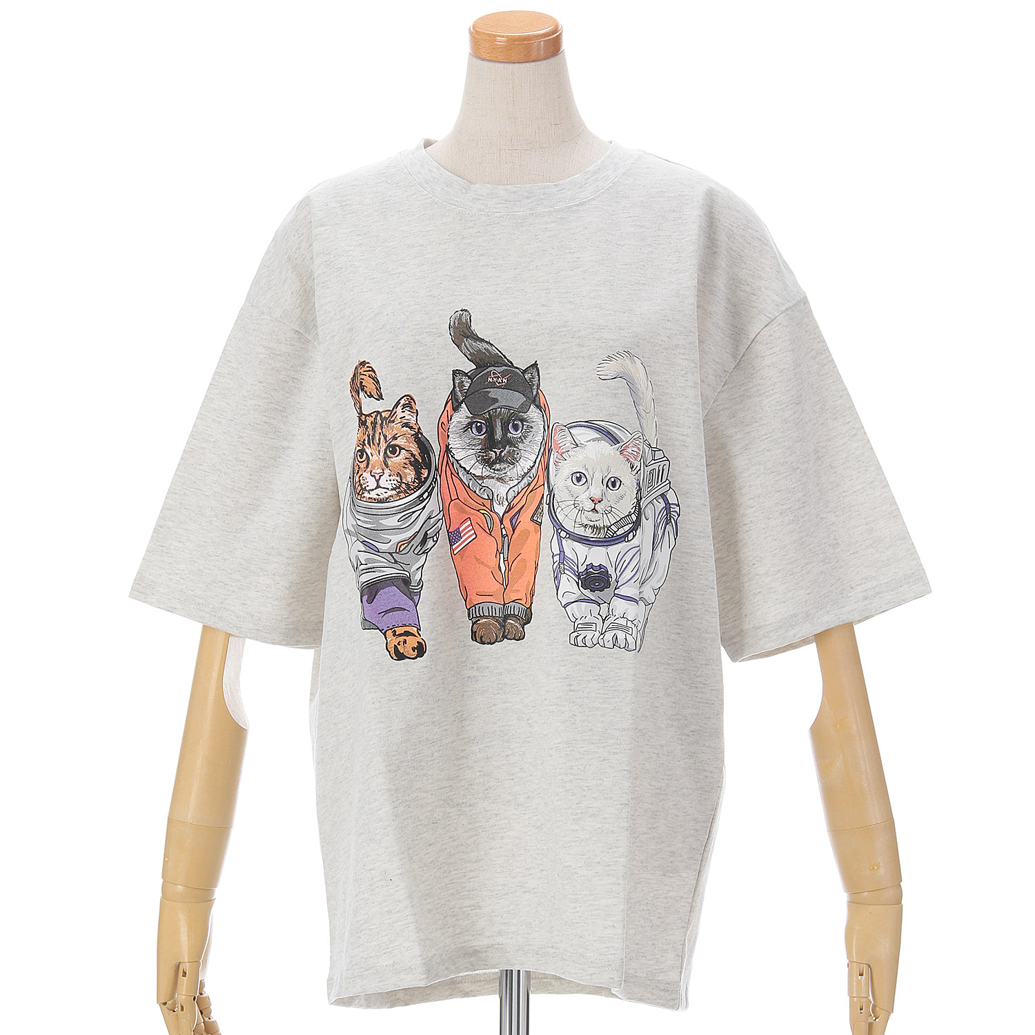 【Insta Live】CORISCO Animal Village ネコTシャツ 宇宙 - 画像7