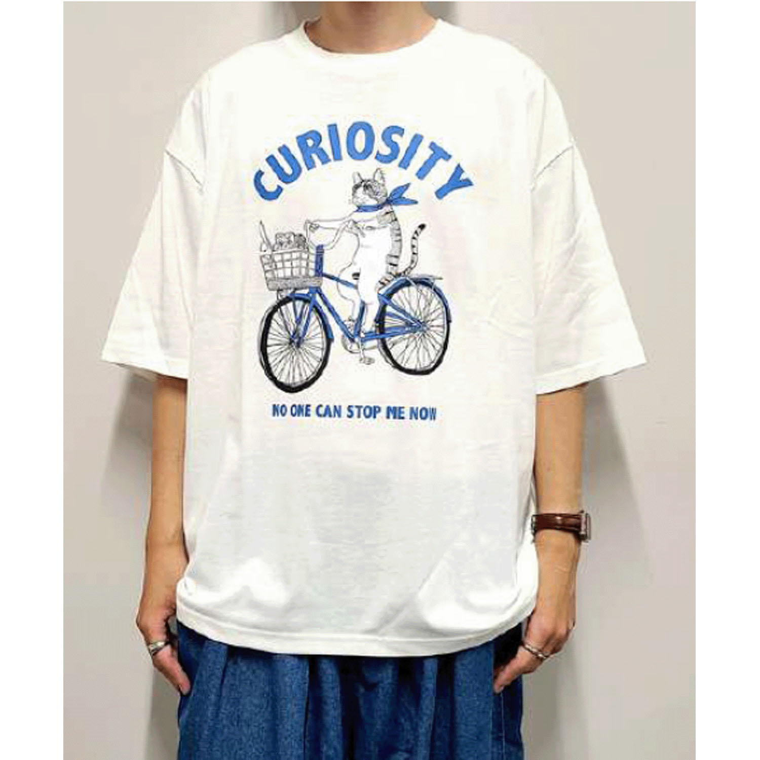 CORISCO Animal Village 自転車に乗ったネコTシャツ - 画像3