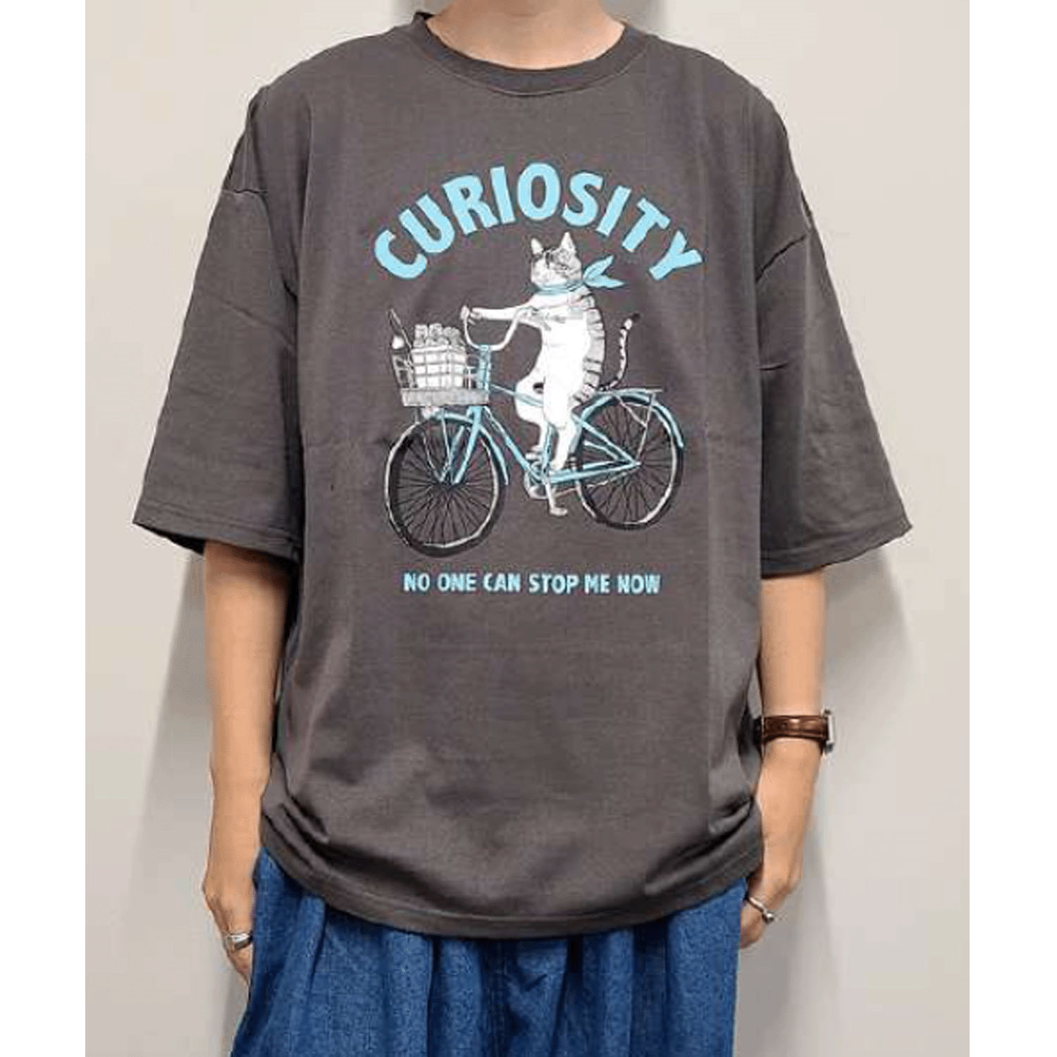 CORISCO Animal Village 自転車に乗ったネコTシャツ - 画像4