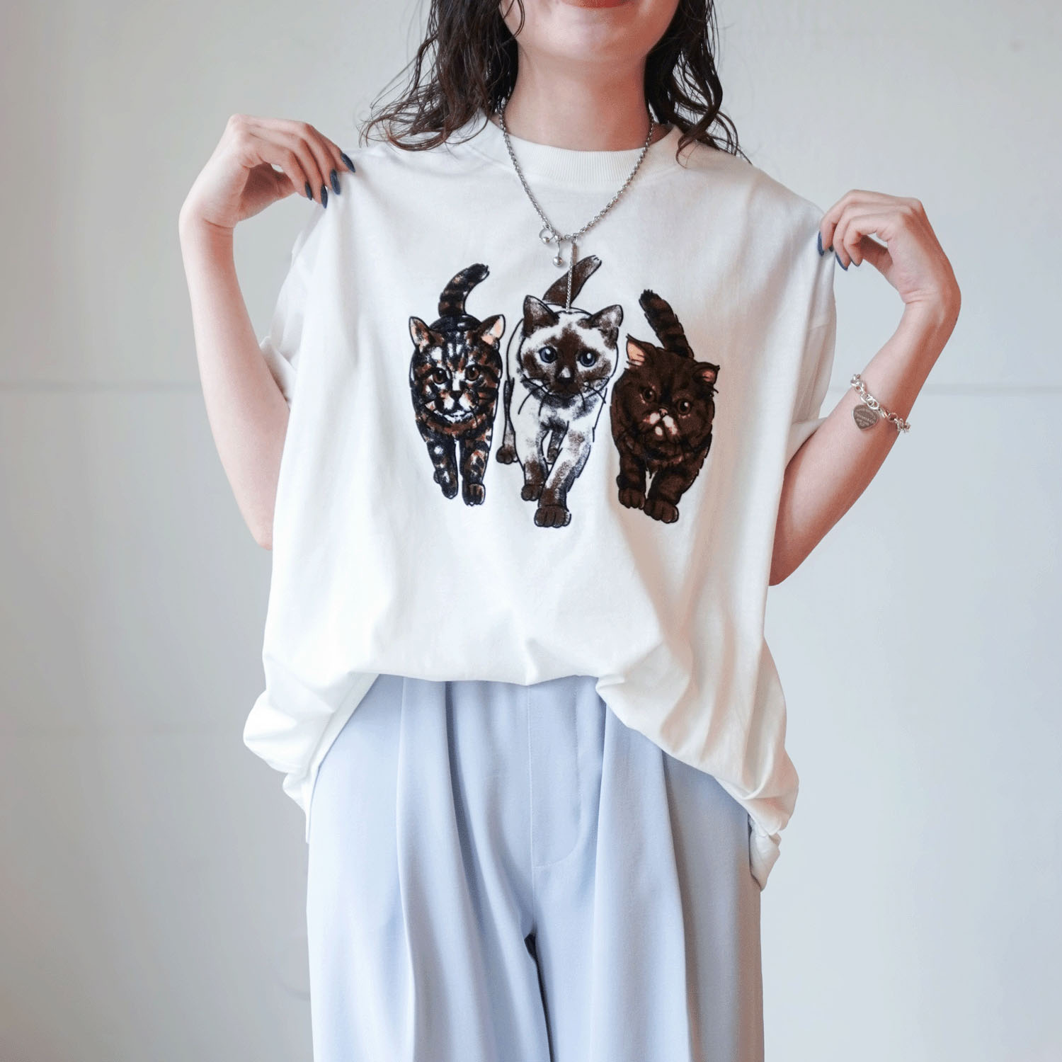 CORISCO Animal Village ネコフロッキーTシャツ