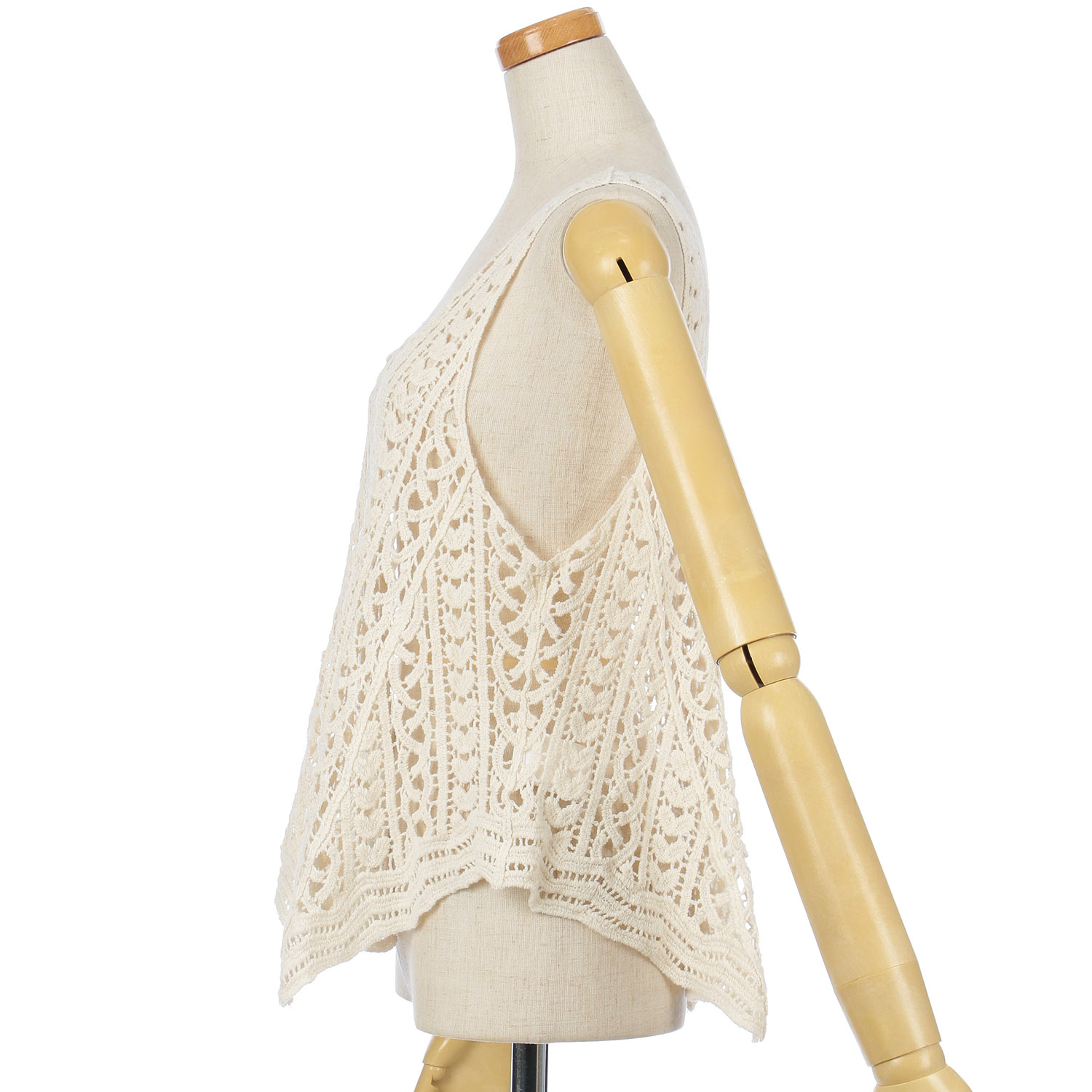 GENTIL かぎ針風ベスト - 画像9