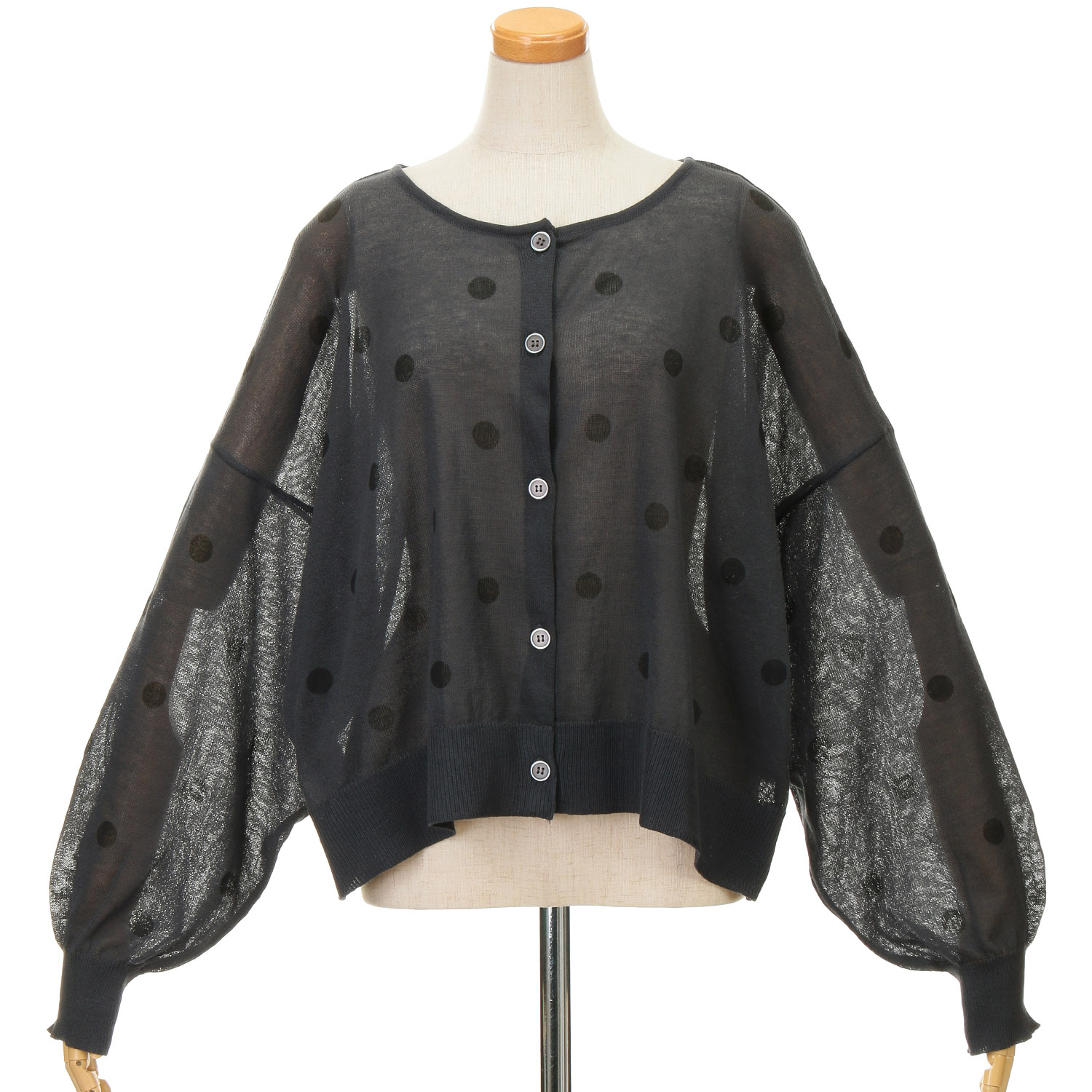 Amitie シアードットカーディガン - 画像2