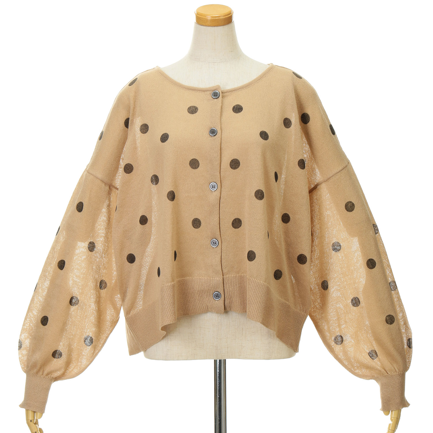 Amitie シアードットカーディガン - 画像1