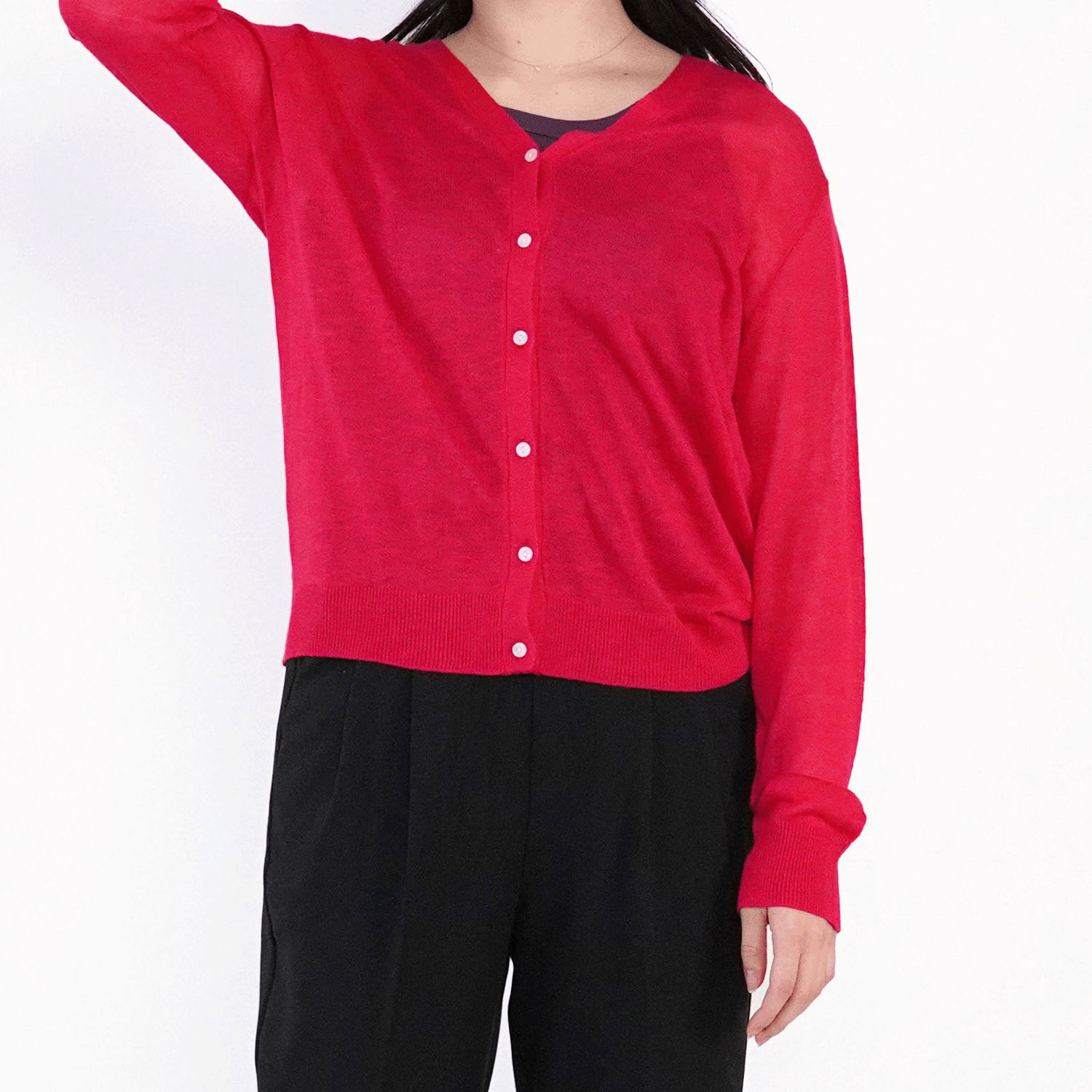 Amitie レーヨン麻カーディガン - 画像5