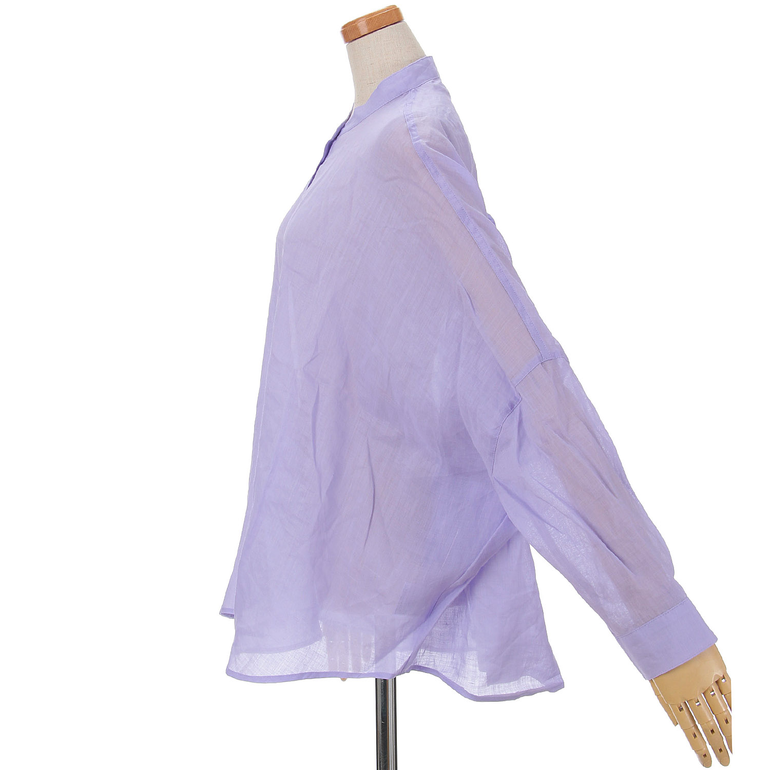 tene．ピネリアスタンドカラーシャツ - 画像5