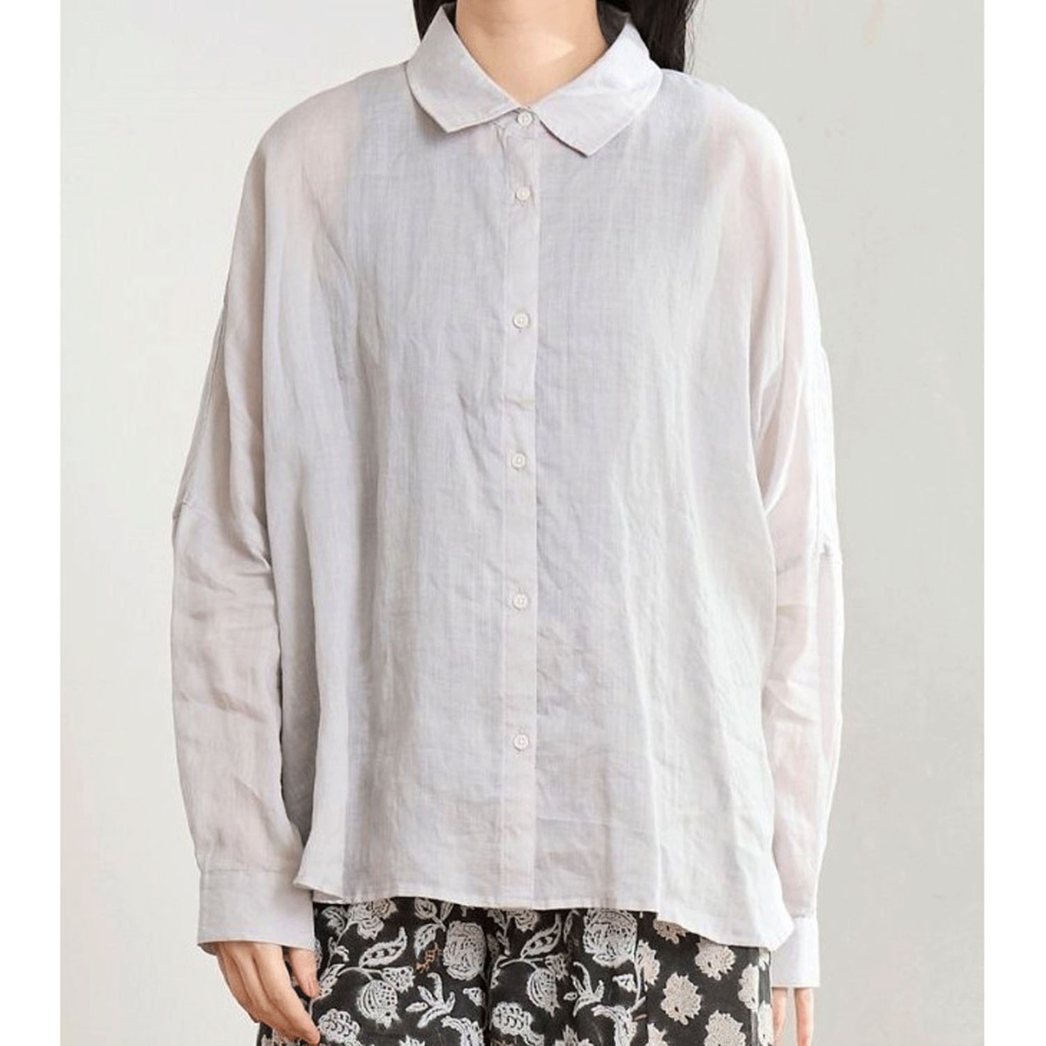 tene．シーク襟付シャツ - 画像1