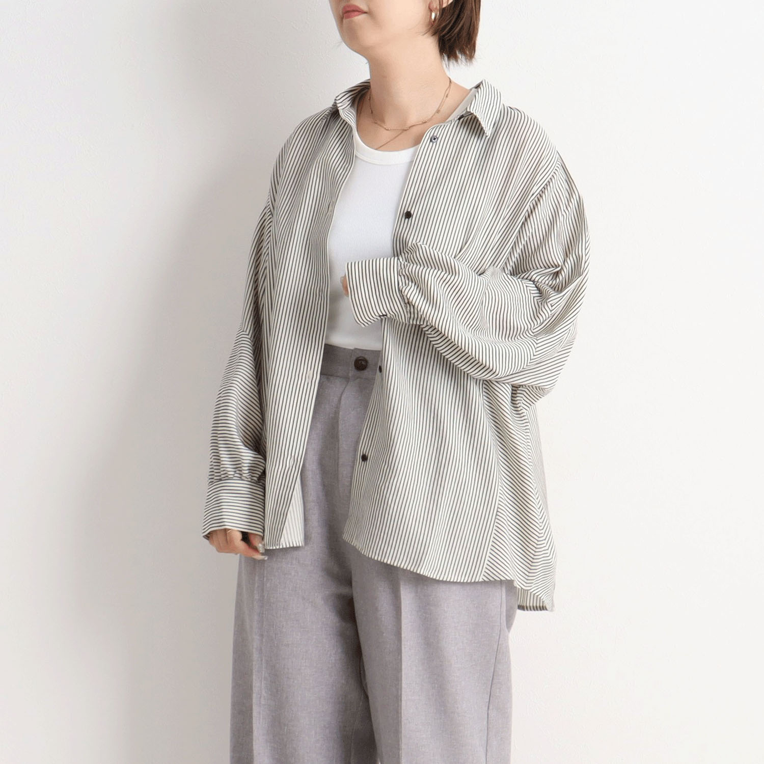 【Insta Live】MAFRAIS ストライプドビードルマンシャツ