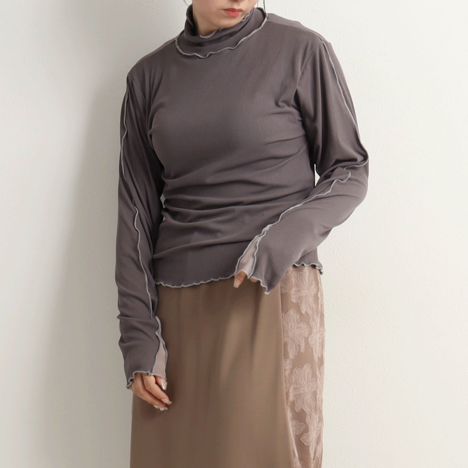 MAFRAIS ランダムテレコ配色メロープルオーバー - 画像1