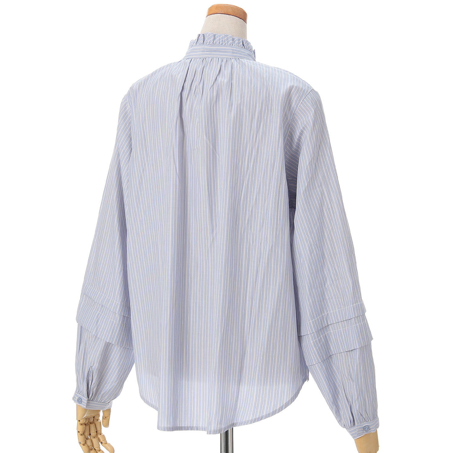 le colis 袖タック襟フリルシャツ - 画像5