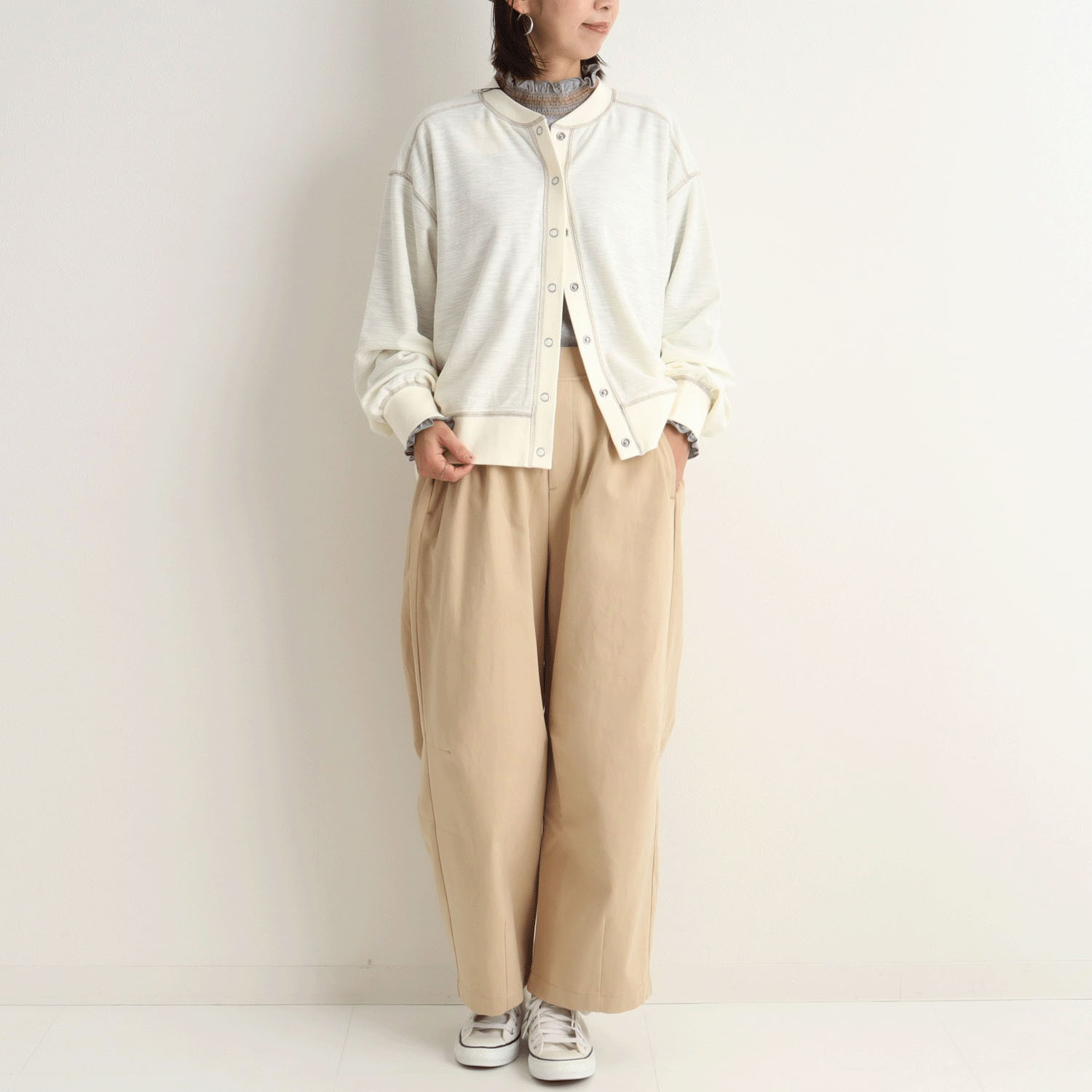 le colis ソフトインレイクロップドカーデ - 画像4