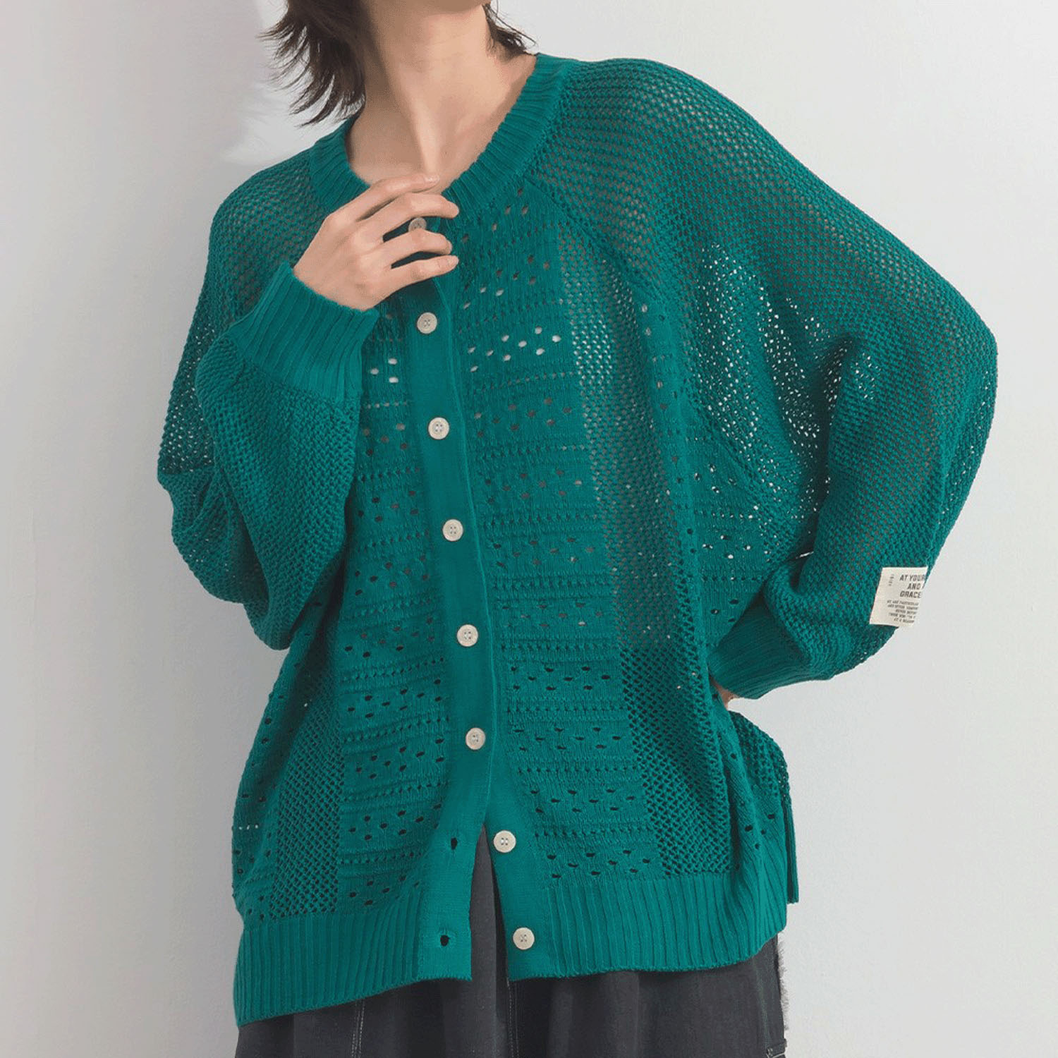 【ETONET限定】iriey 2WAY透かし編みカーデ - 画像24