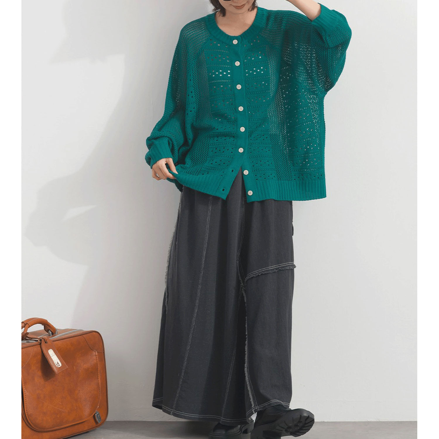 【ETONET限定】iriey 2WAY透かし編みカーデ - 画像28