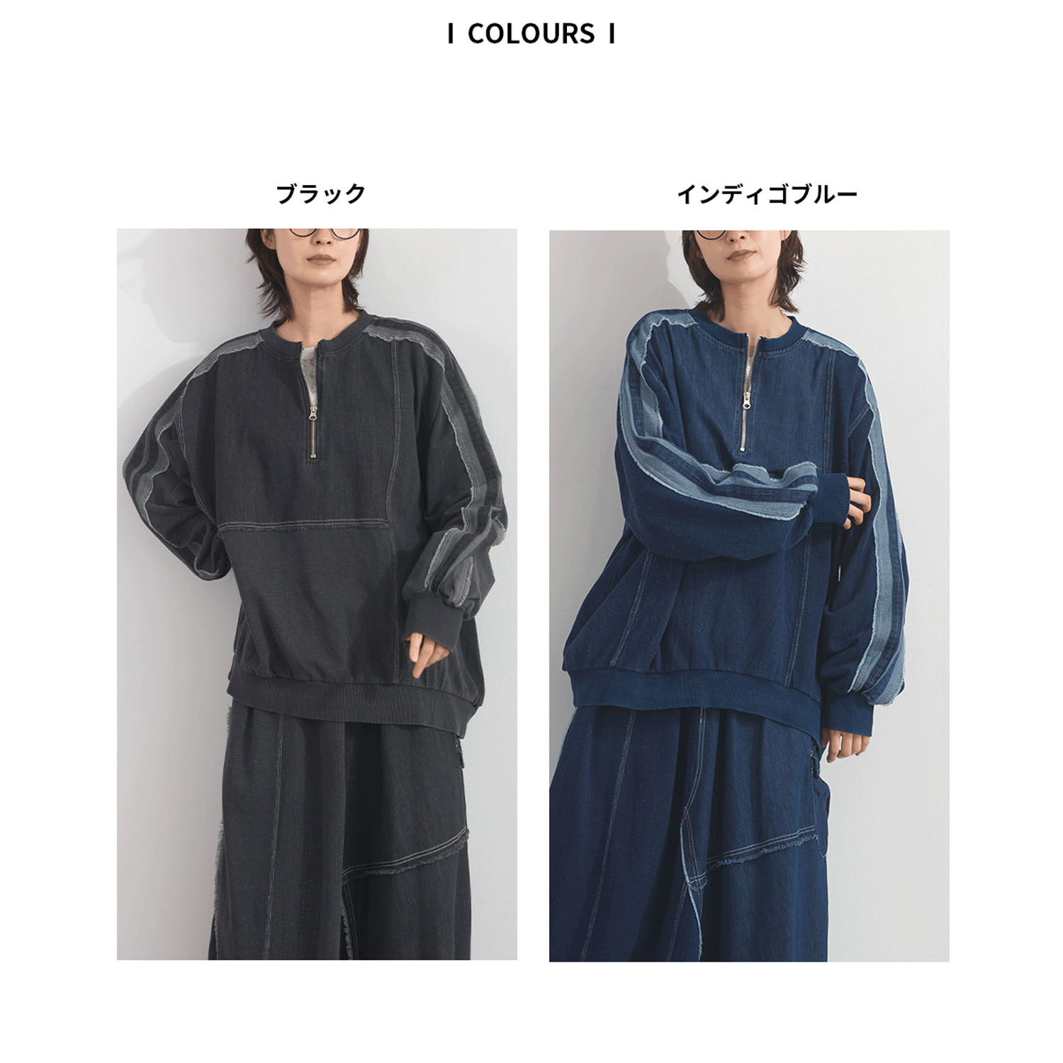 【ETONET限定】iriey 裏毛インディゴ染めラインPO - 画像2