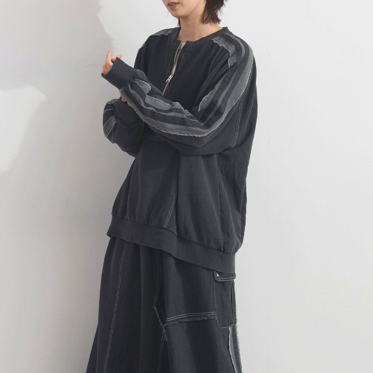 【ETONET限定】iriey 裏毛インディゴ染めラインPO - 画像5